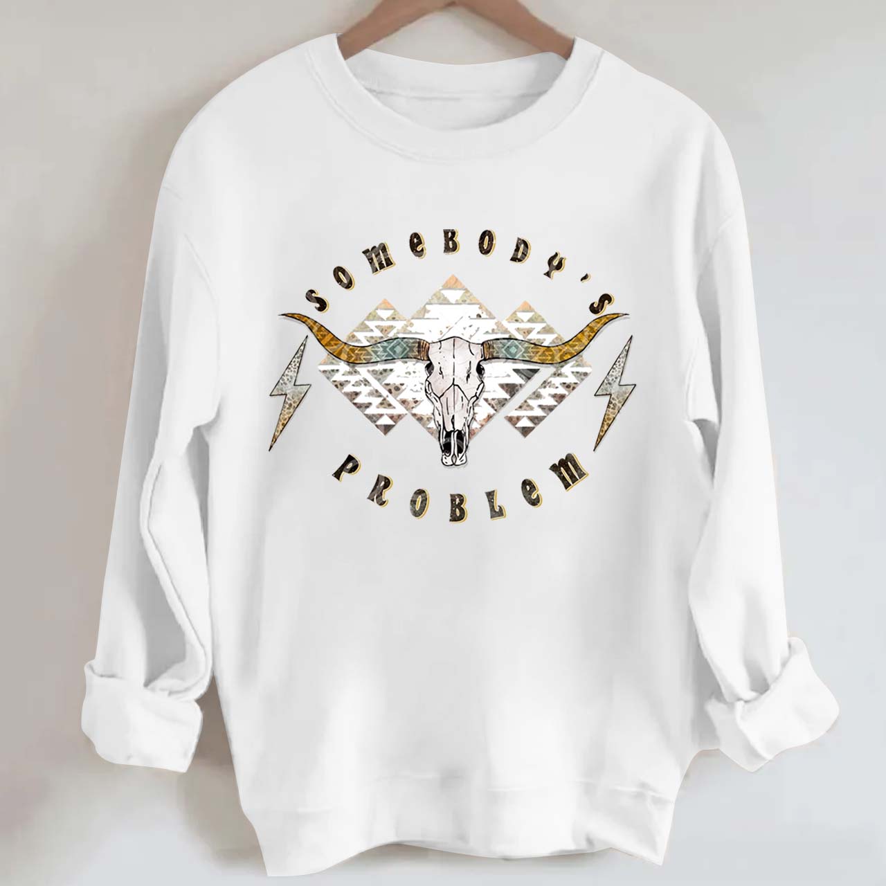 Boho Skull Somebody's Problem Sweatshirt
