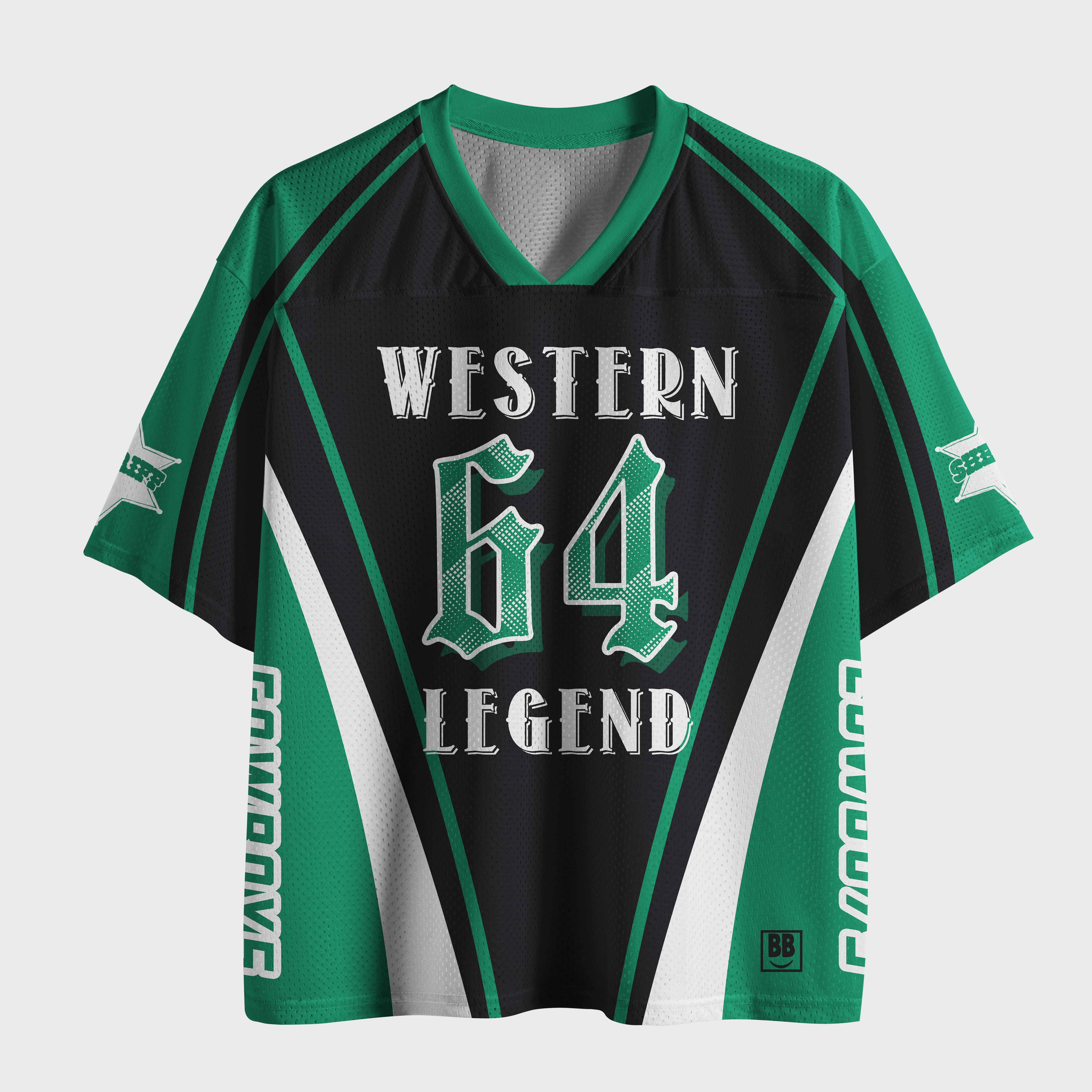Personalized Black Western Legend Mesh Jersey