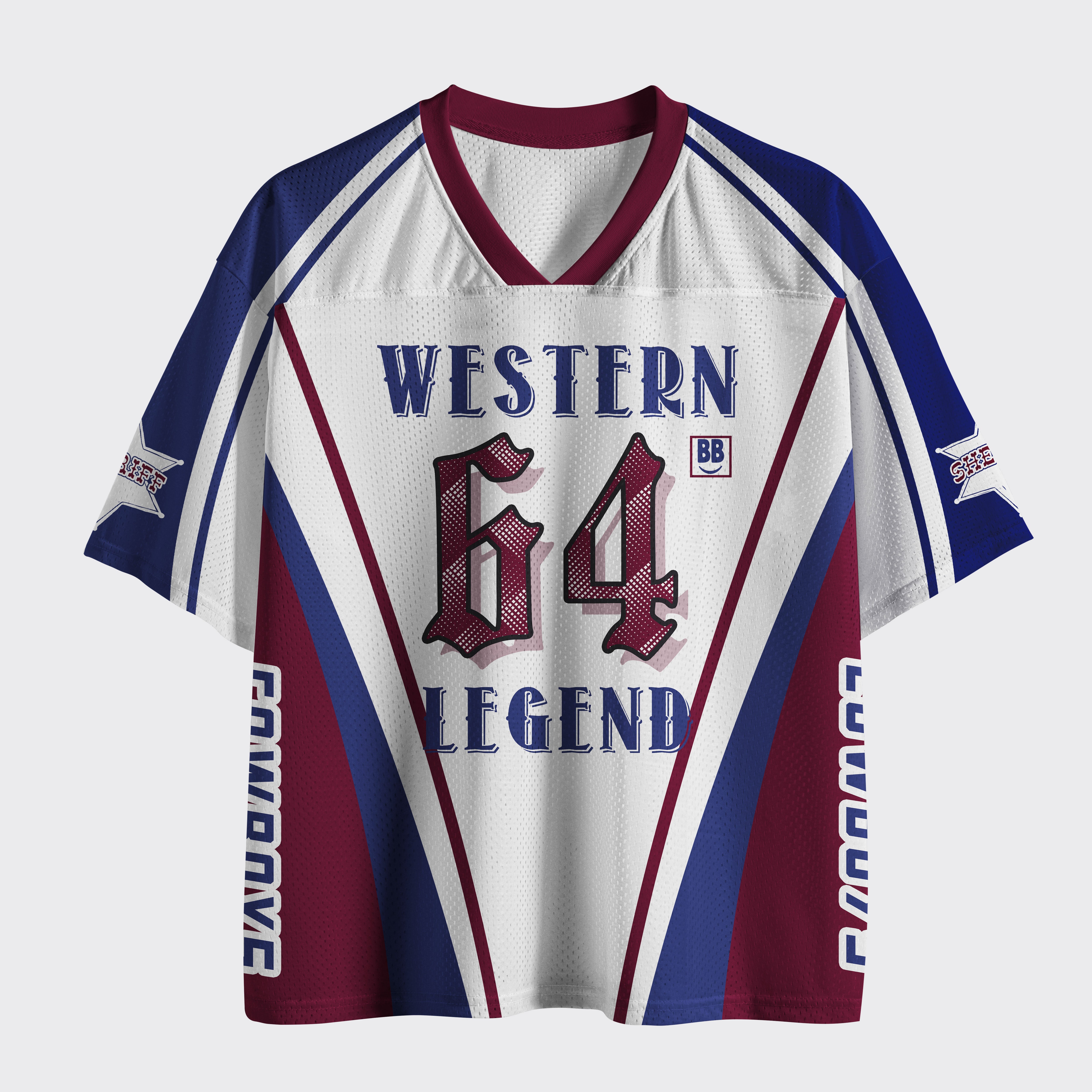 Personalized White Western Legend Mesh Jersey
