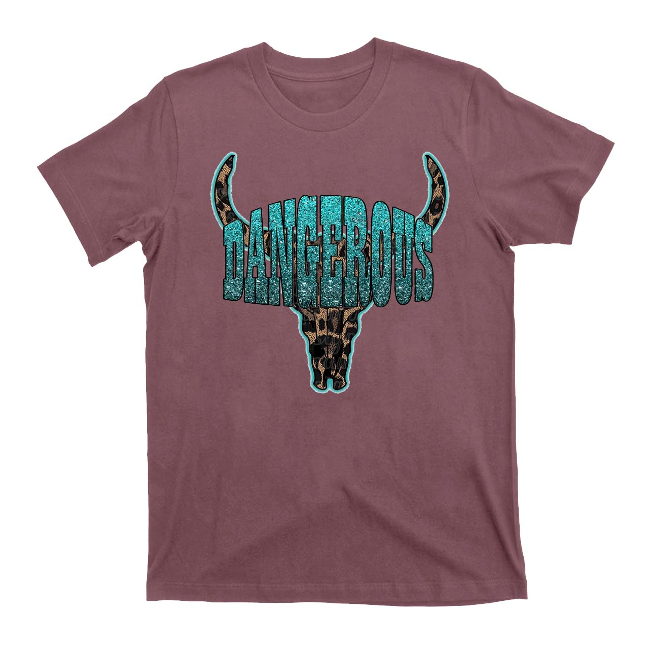Dangerous Leopard Bull Head Cowboys T-Shirts
