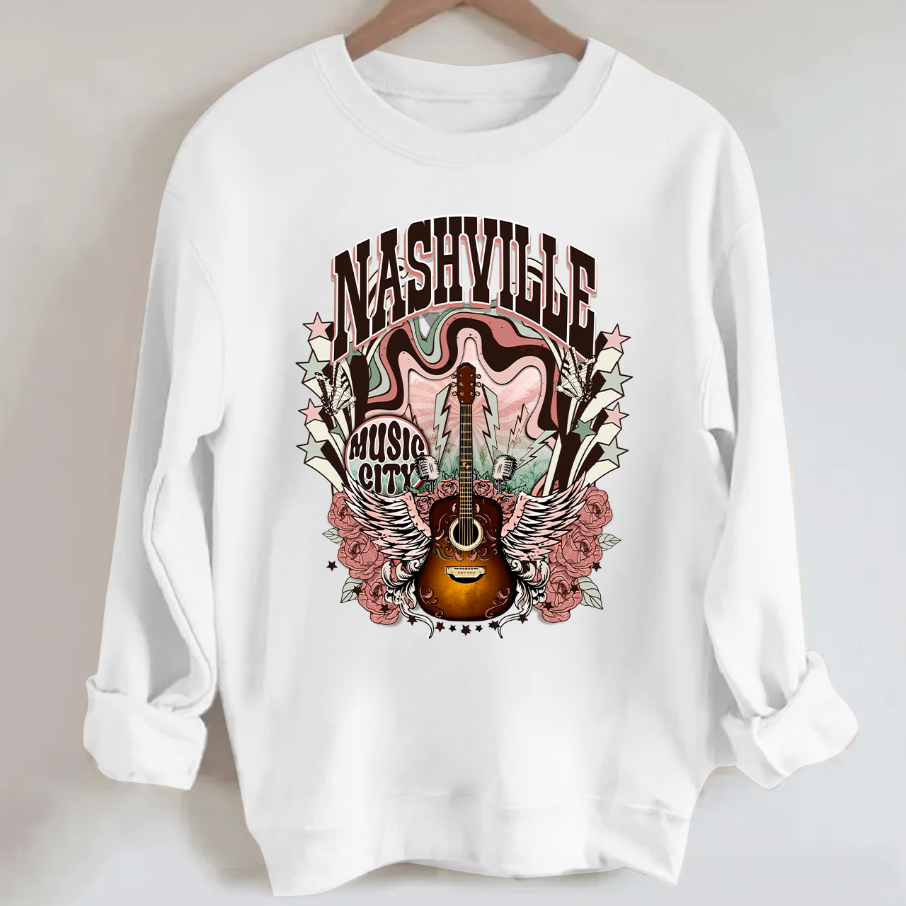 Western Nasville Music City Country Cowboy Sweatshirt