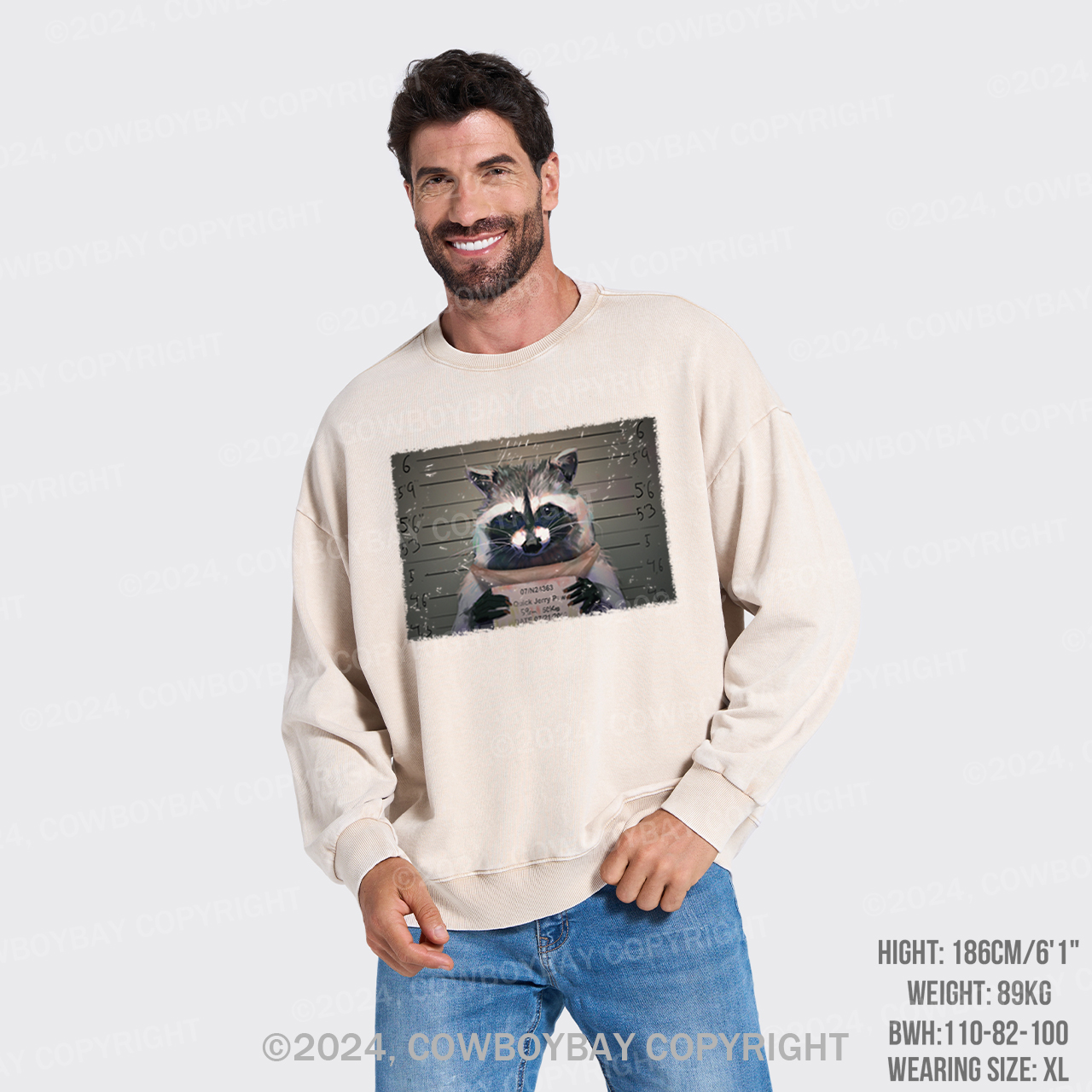 The Captive Raccoon Killer Washed Sweatshirts