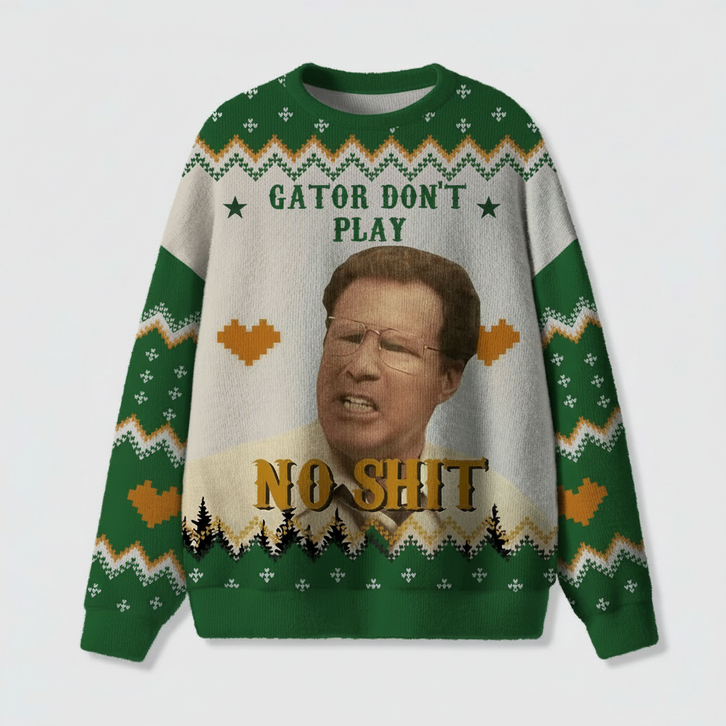 Retro Movie Quote 80s Style Ugly Knit Sweatshirt