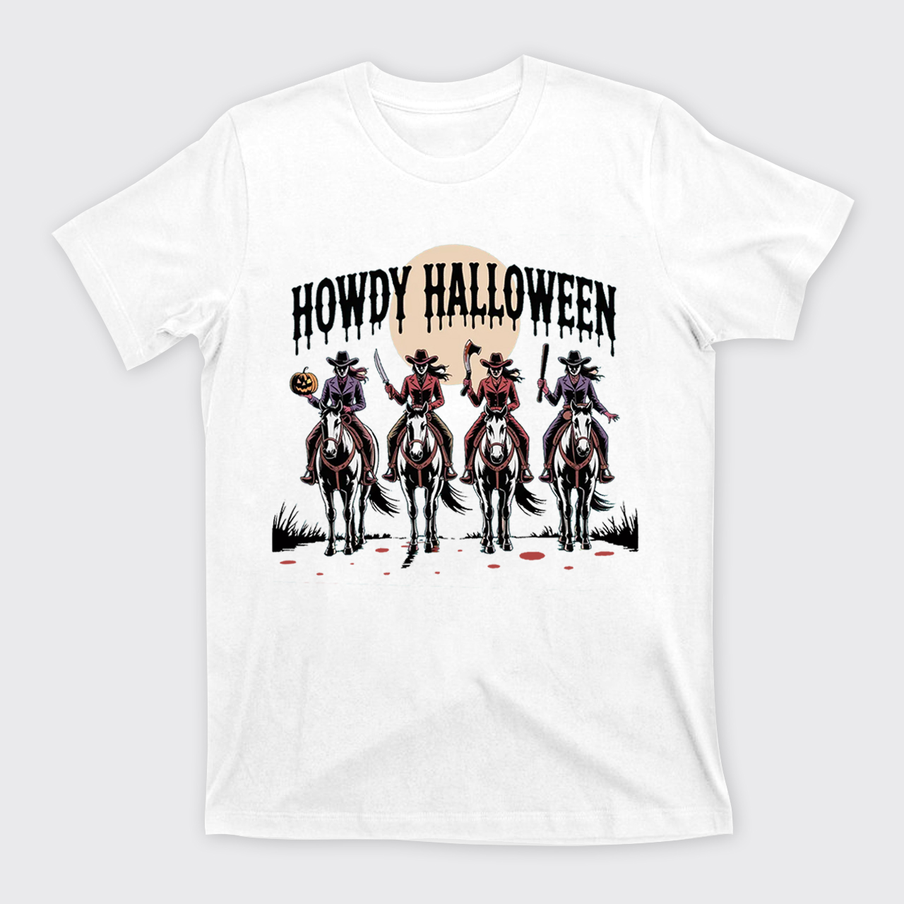 Cowgirl Riding Halloween T-Shirts