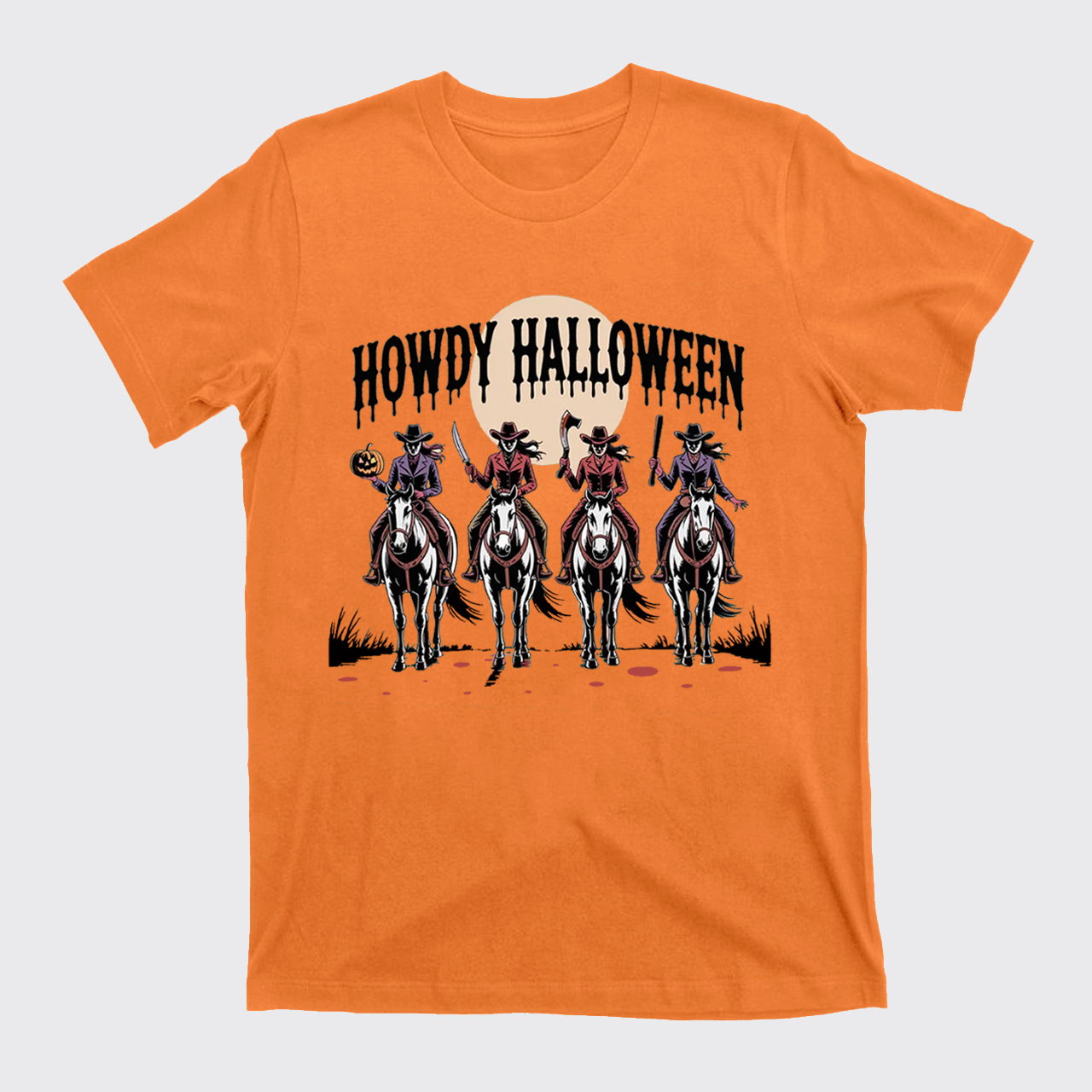Cowgirl Riding Halloween T-Shirts