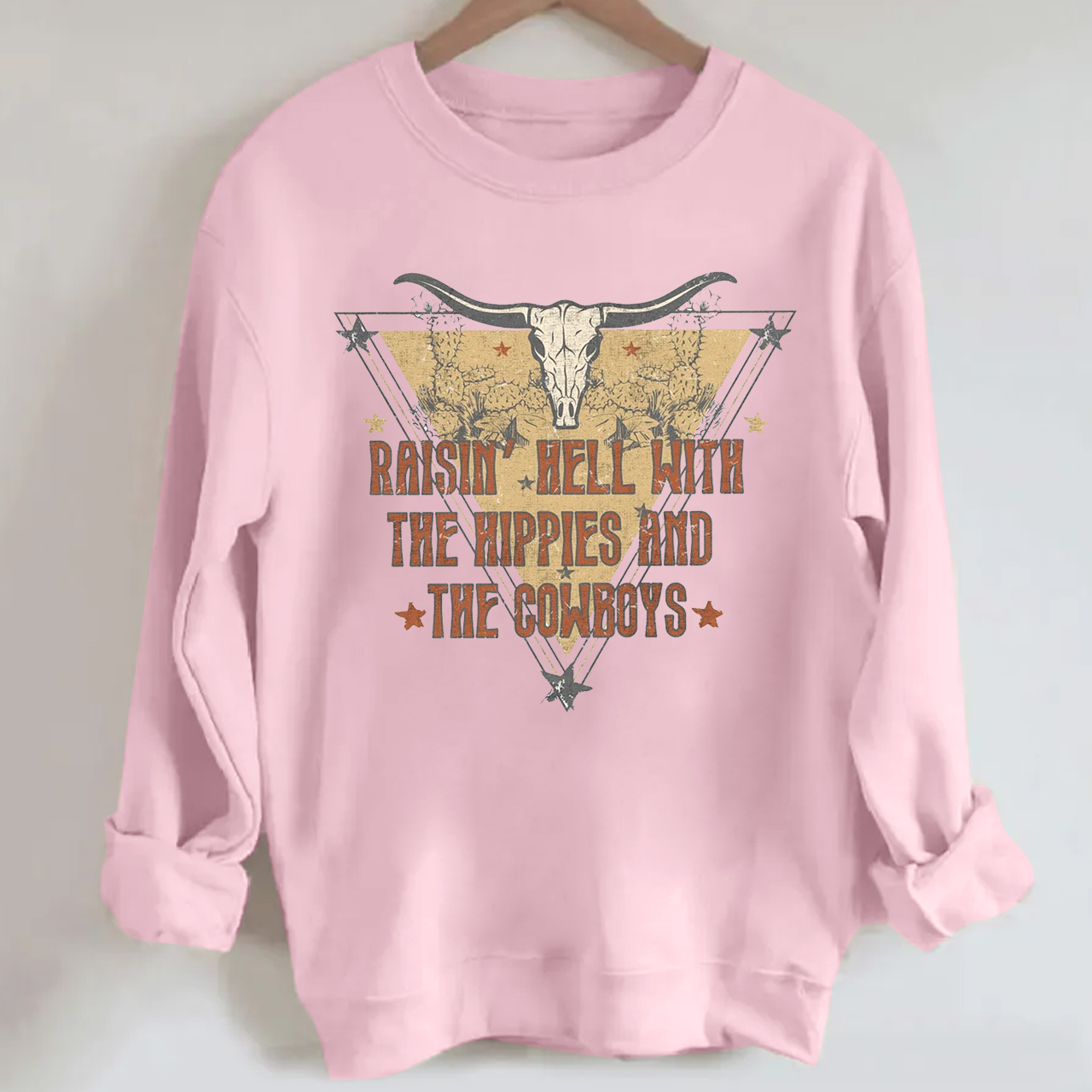 With The Hippies & The Cowboys Sweatshirt