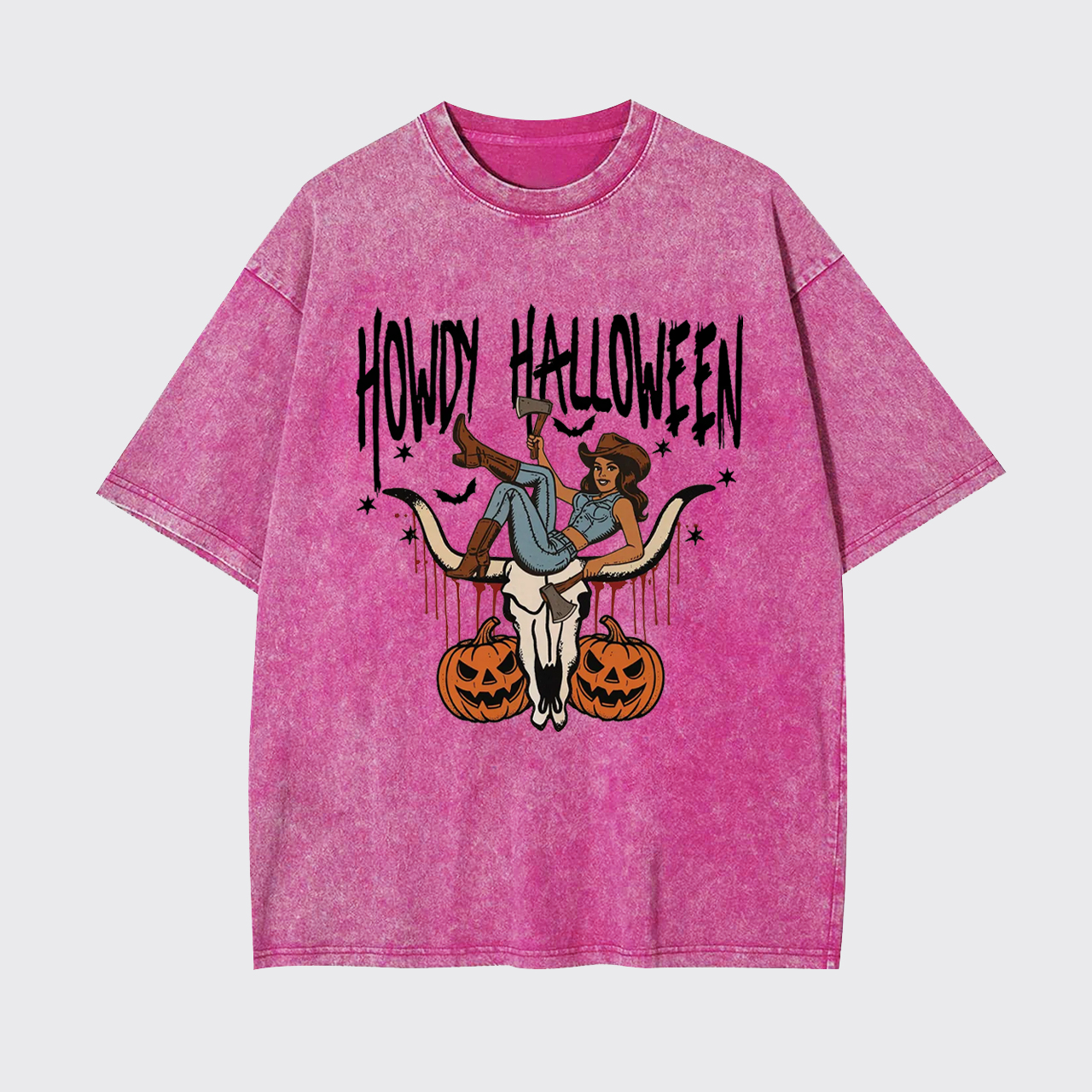 Howdy Halloween Cowgirl Garment-dye Tees