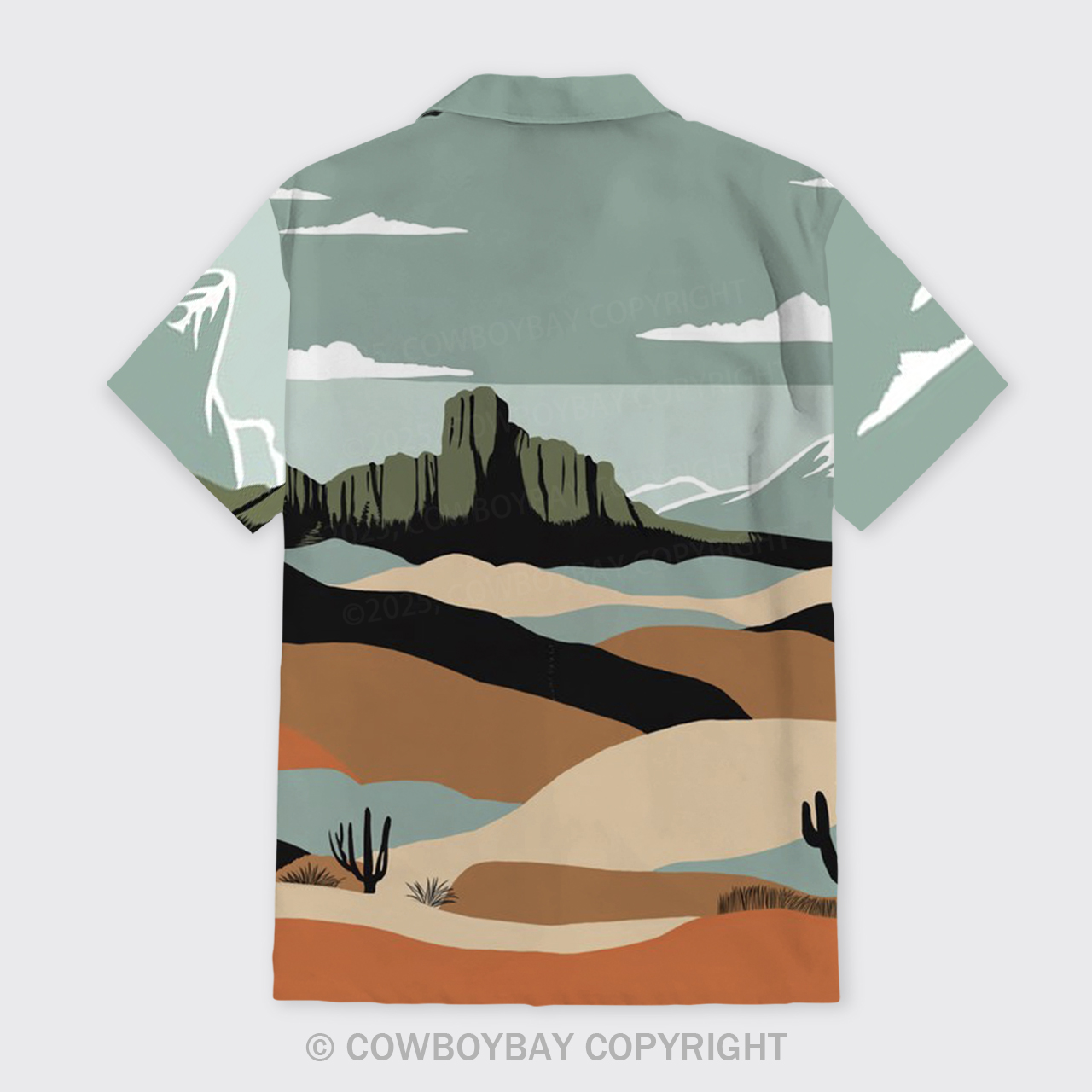 Desert Landscape Pattern Button Up Shirts