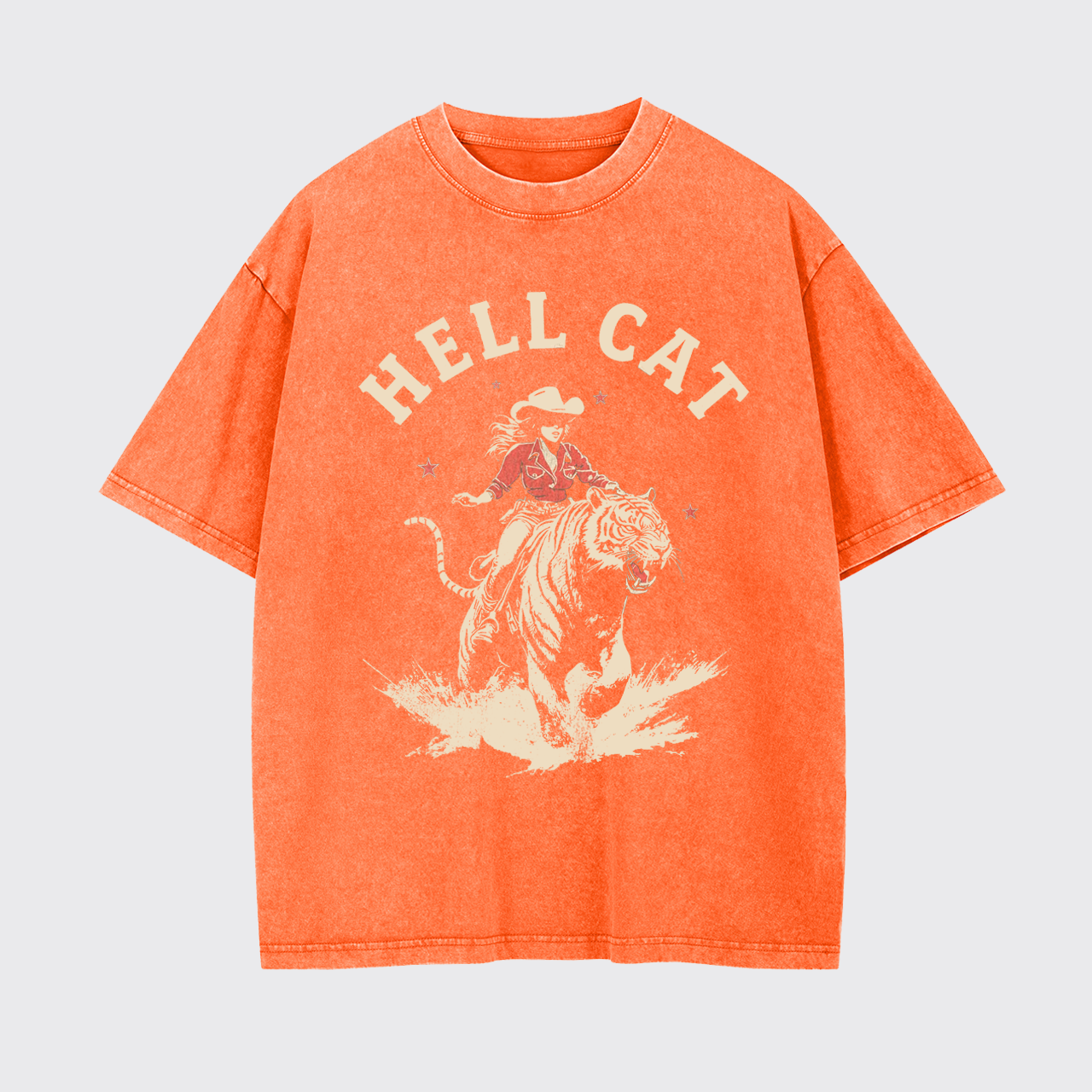 Vintage Cowgirl Hell Cat Garment-dye Tees