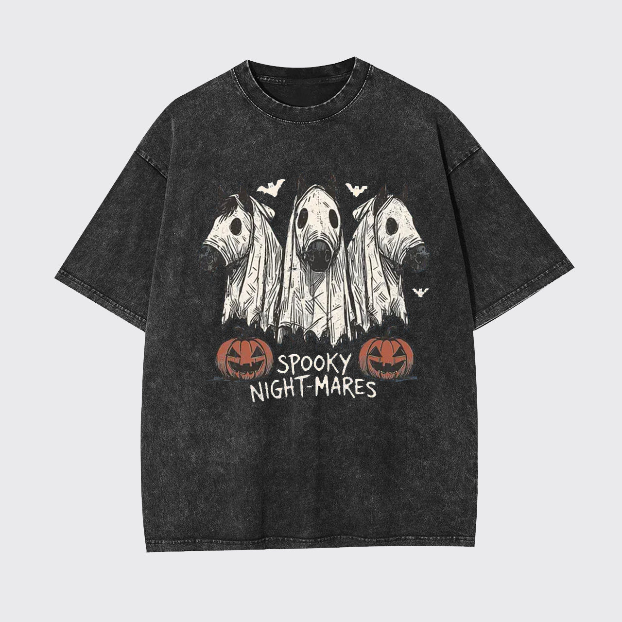 Halloween Spooky Night-Mares Horse Garment-dye Tees