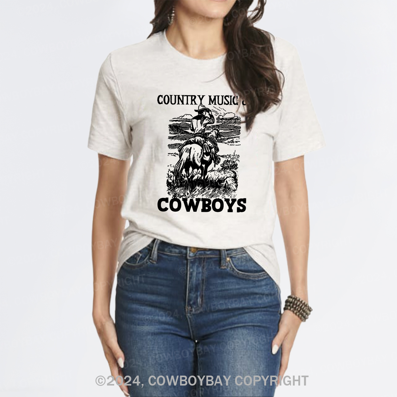 Country Music And Retro Cowgirl Western Shirt