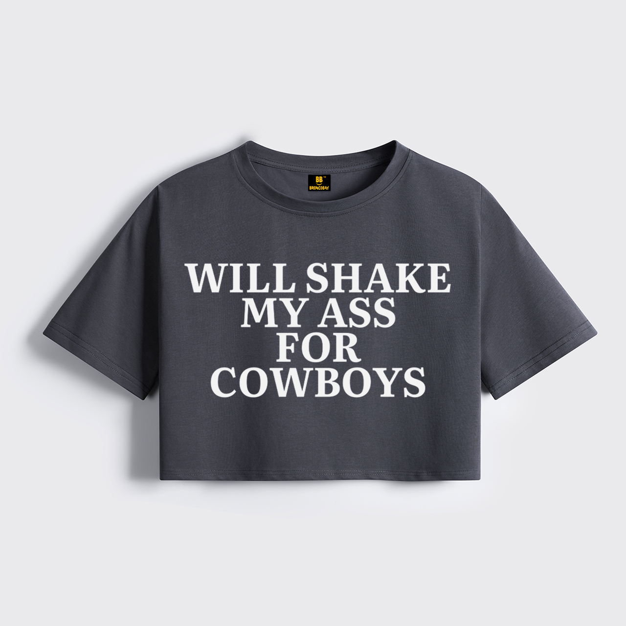 Will Shake My Ass for Cowboys Cropped Boxy Tee