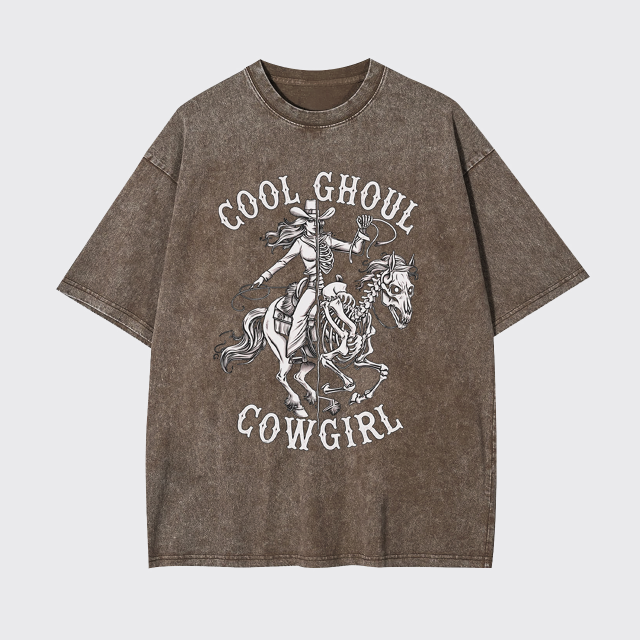 Halloween Cool Ghoul Cowgirl Garment-dye Tees