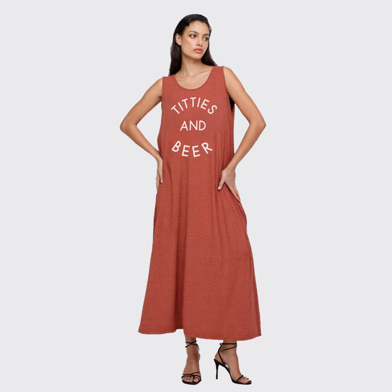 Country Music Titties And Beer Slit Tank Dress