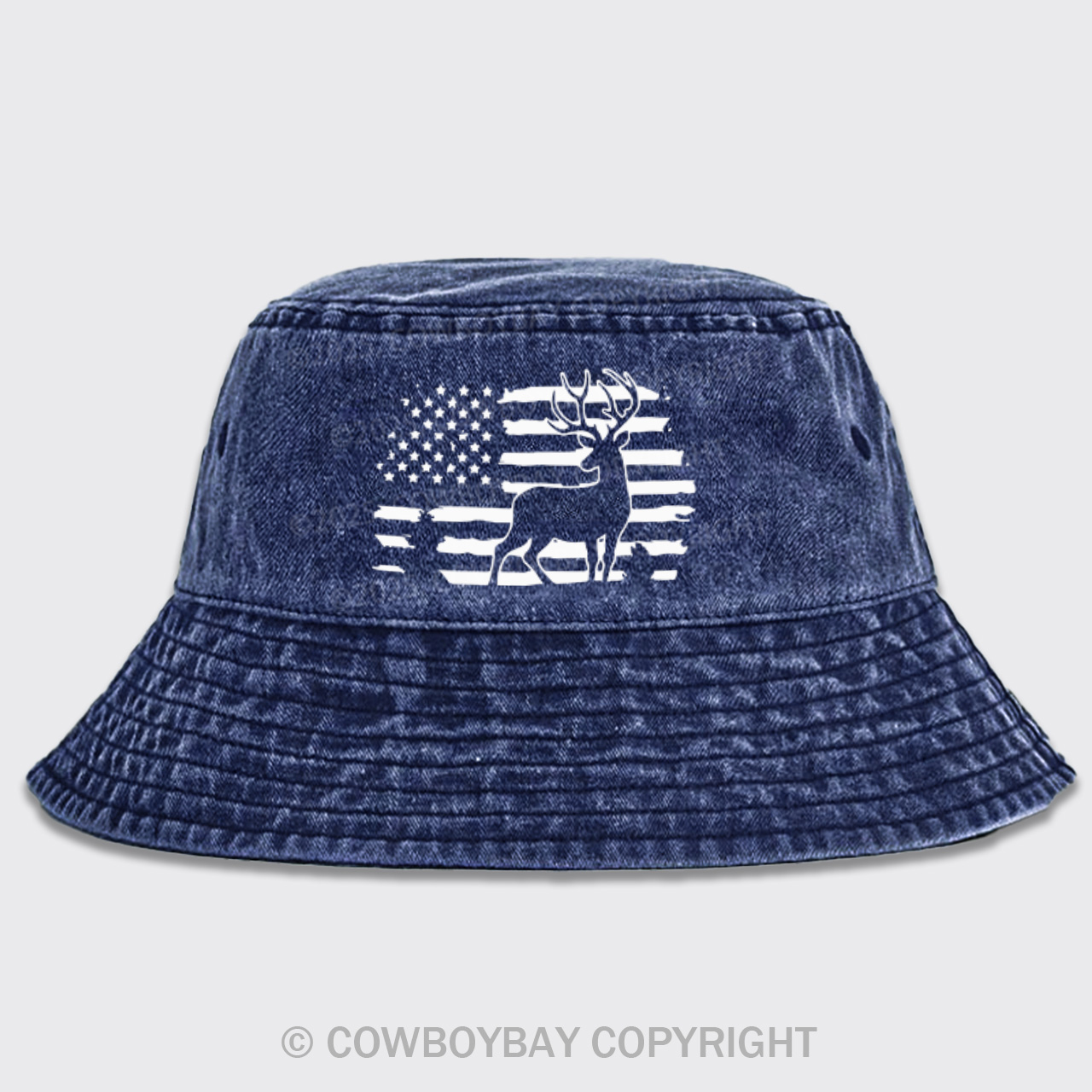 USA Flag Deer Bucket Hat