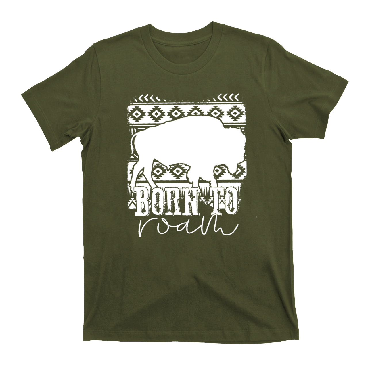 Born to Roam Aztec Buffalo  T-Shirts