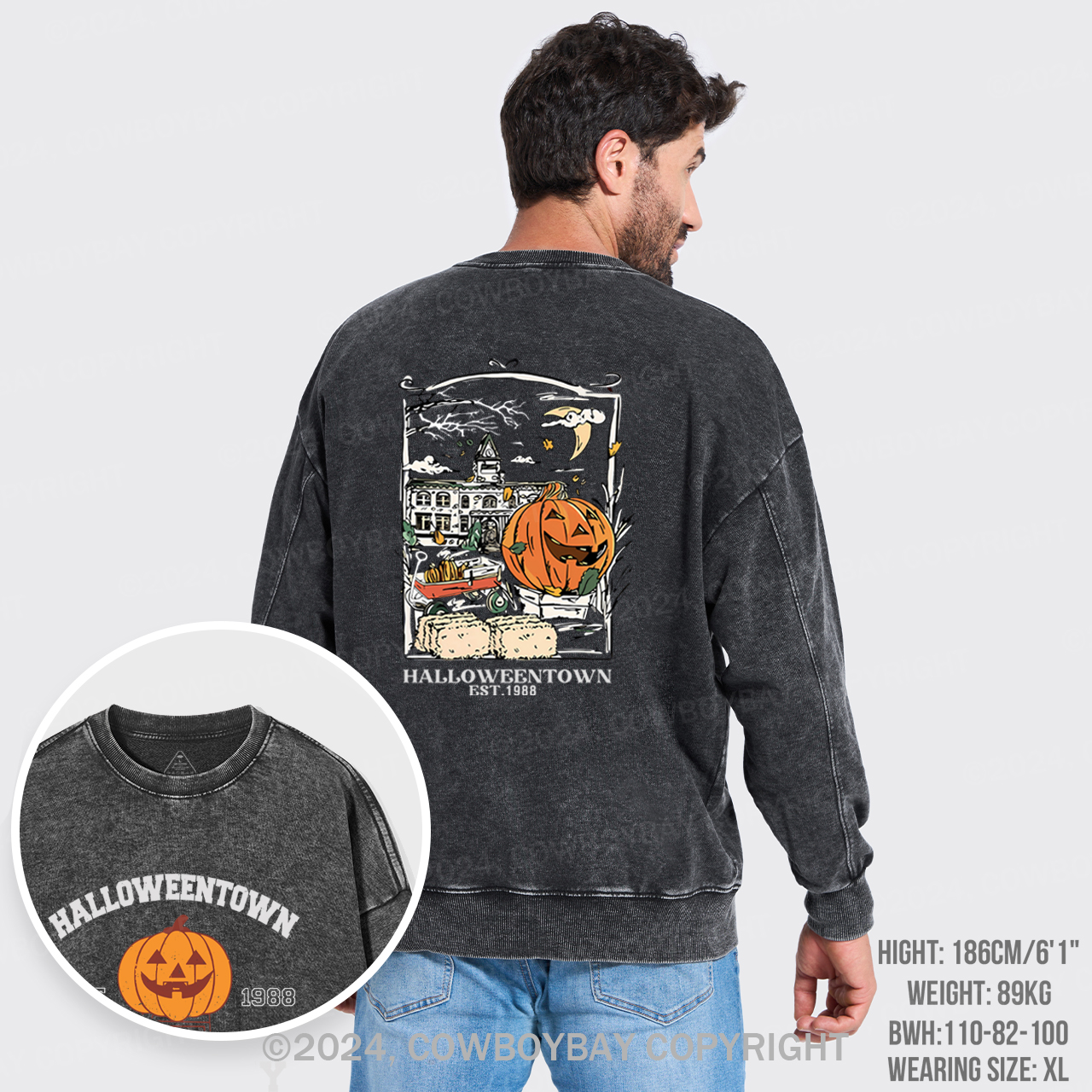 Halloweentown EST.1998 Washed Sweatshirts