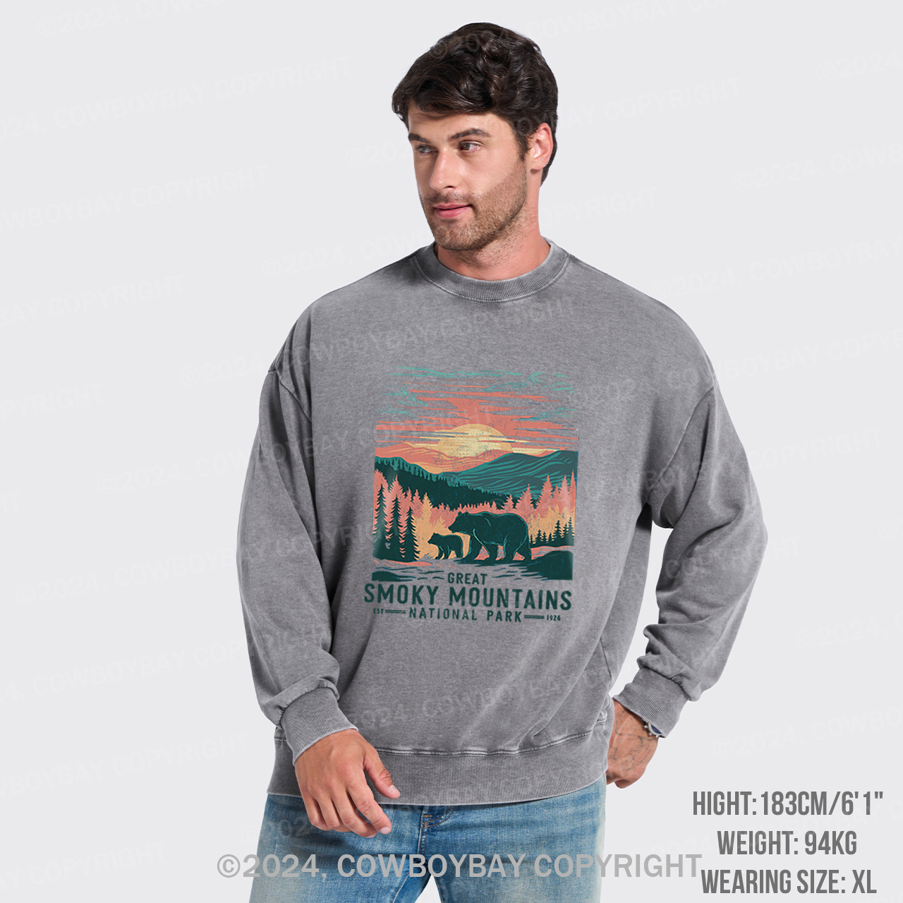 Tennessee Vacation Trip Washed Sweatshirts