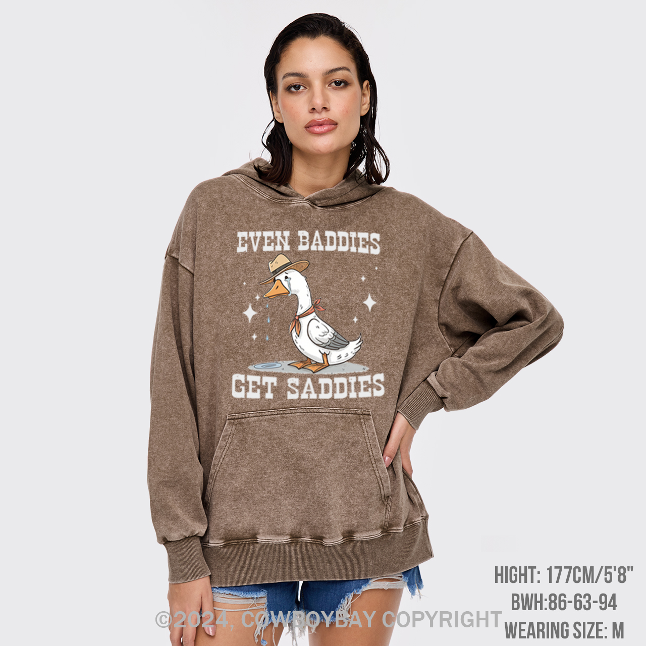 Even Baddies Get Saddie Garment-Dye Hoodies