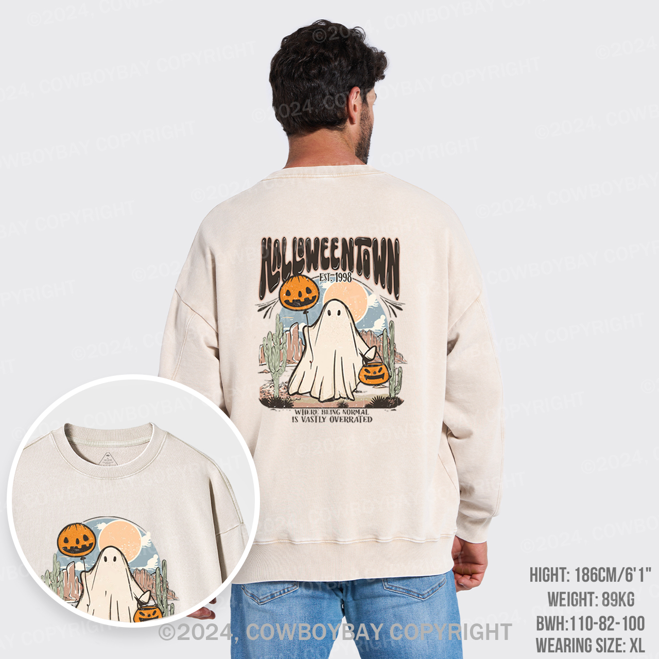 Halloweentown 1998,Where Being Normal Is Vastly Overrated Washed Sweatshirts