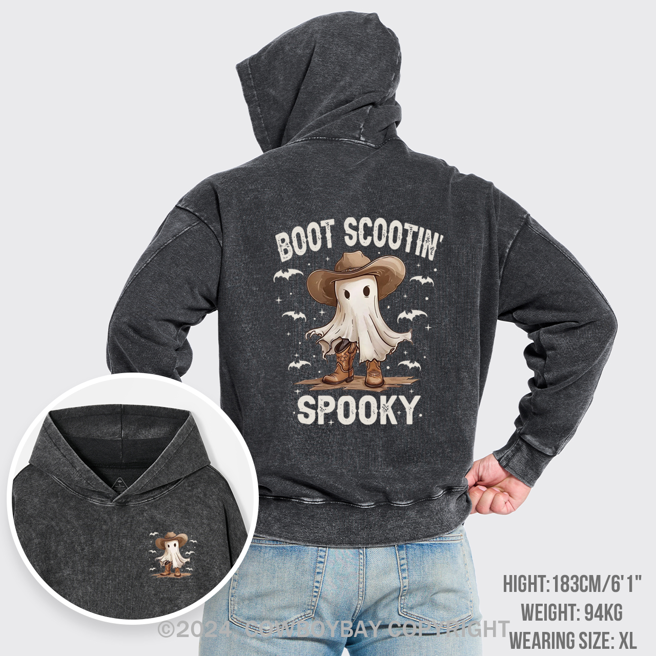 The Ghost Has To Pass The Halloweens Garment-Dye Hoodies