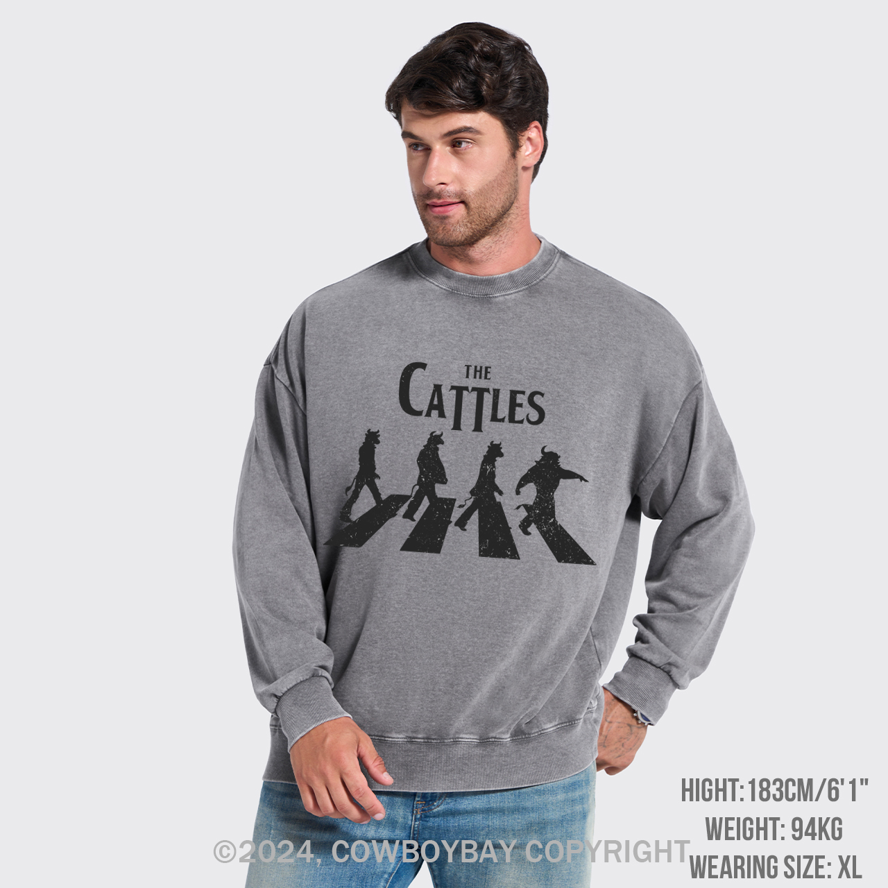 The Cattles Road Silhouette Washed Sweatshirts