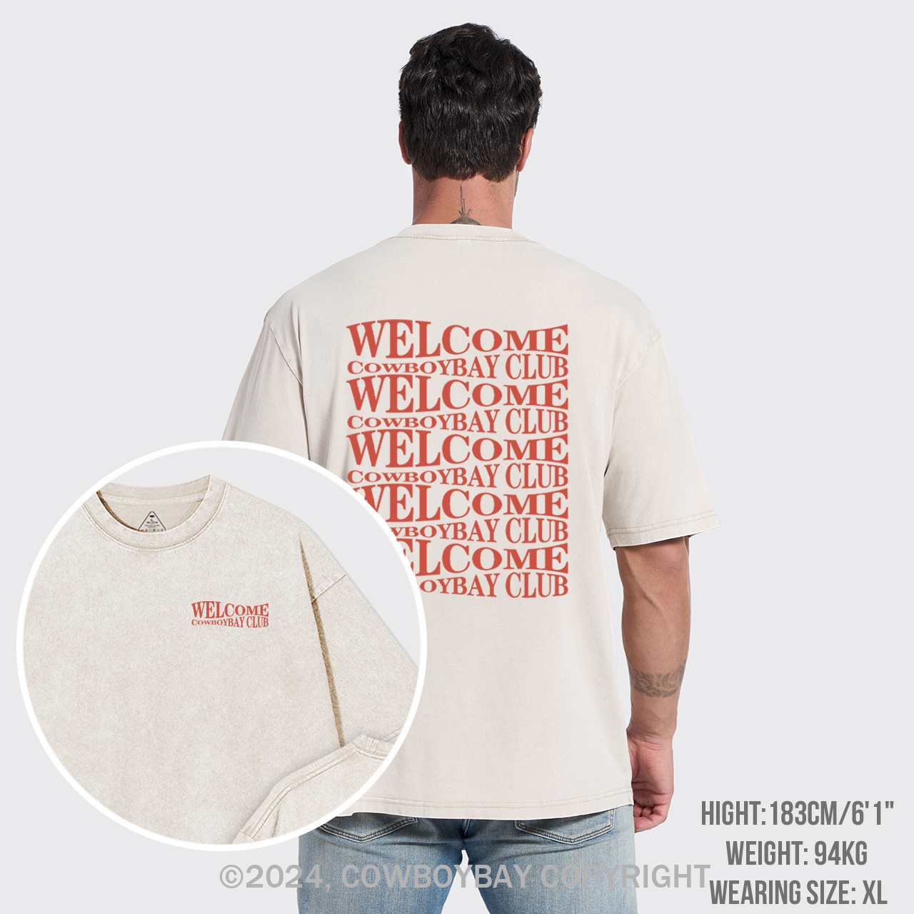 Welcome Cowboybay Club Garment-dye Tees