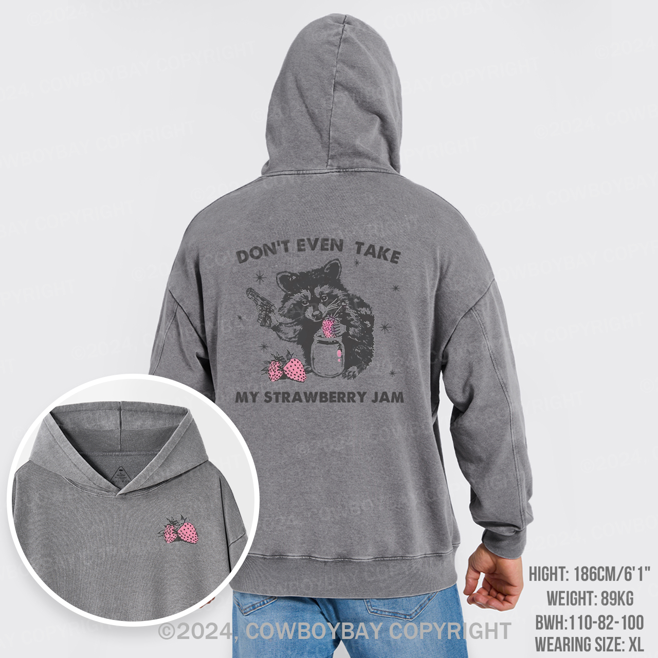 Don't Even Take My Strawberry Jam Garment-Dye Hoodies