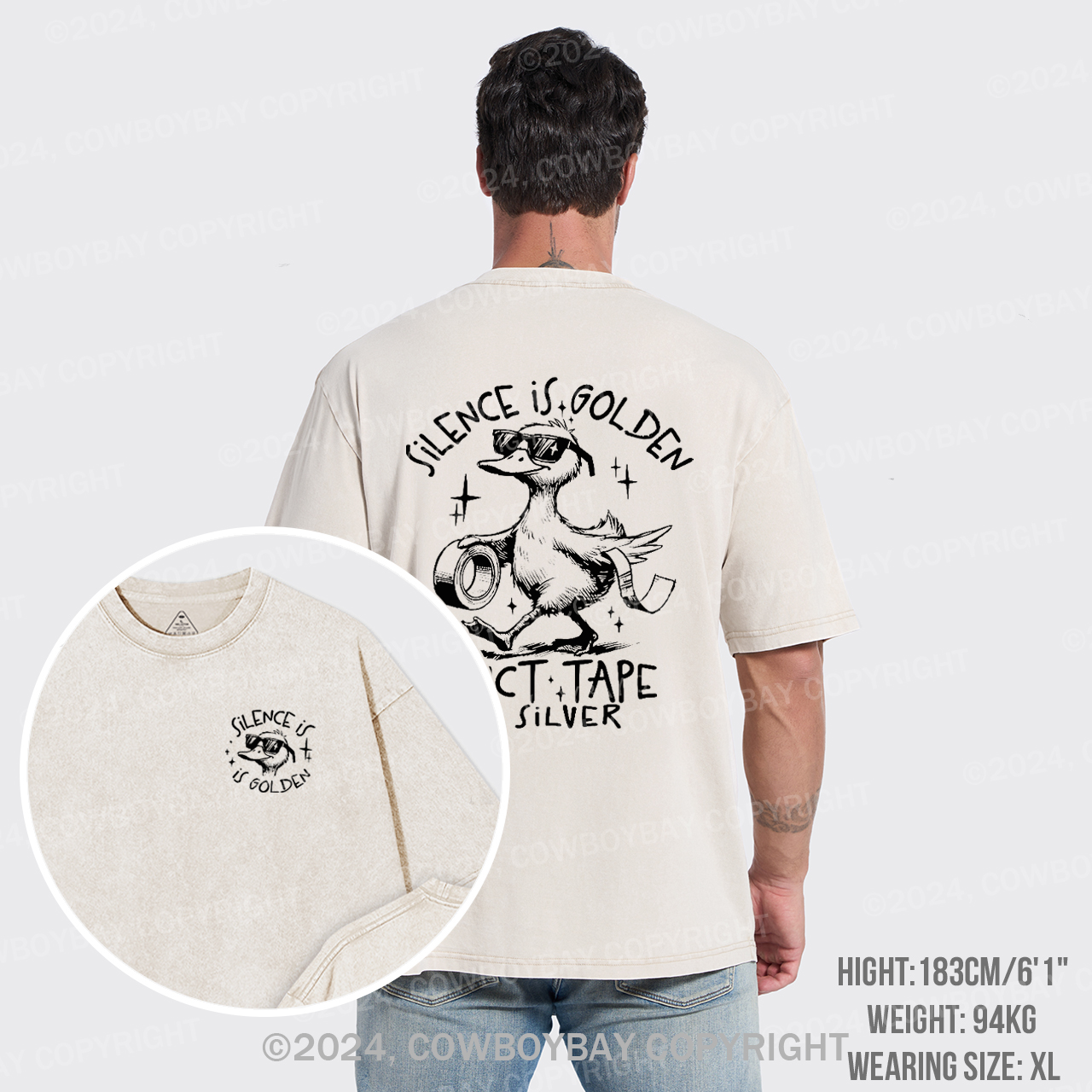 Silence Is Golden,Duct Tape Is Silver Garment-dye Tees