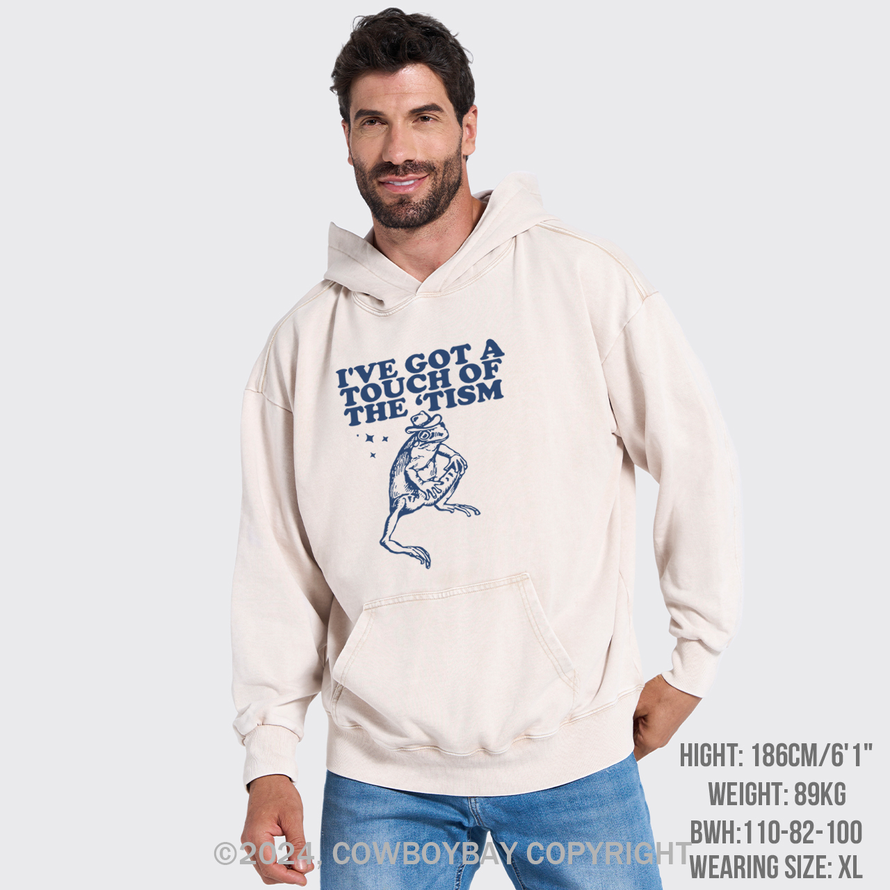 I've Got A Touch Of The Tism Garment-Dye Hoodies