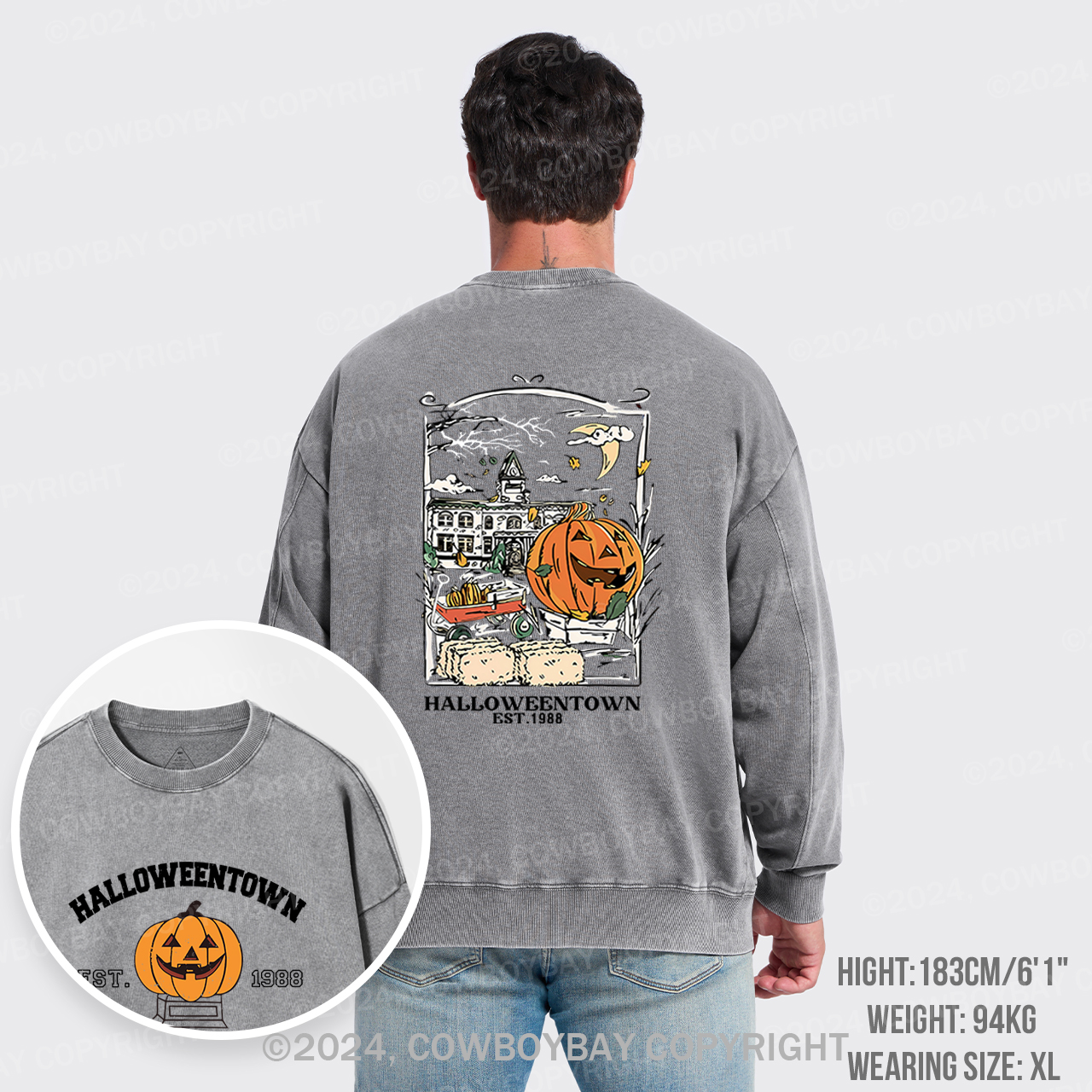 Halloweentown EST.1998 Washed Sweatshirts