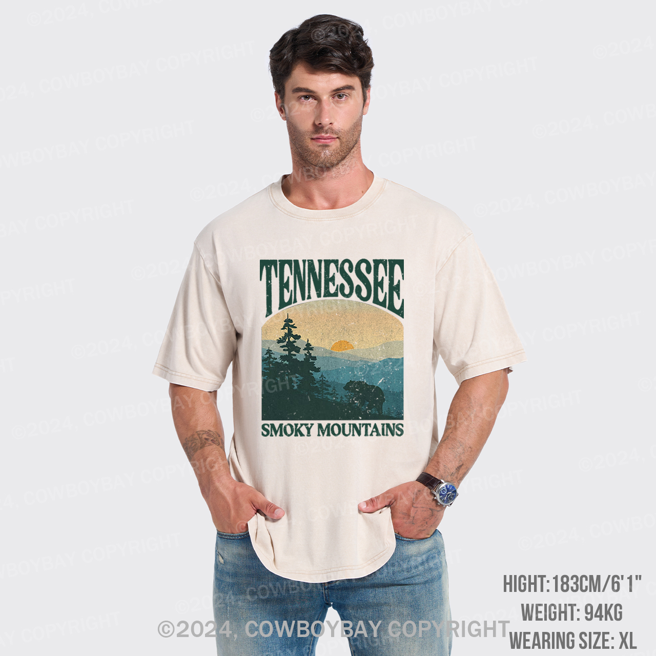 Tennessee Smoky Mountains Garment-dye Tees