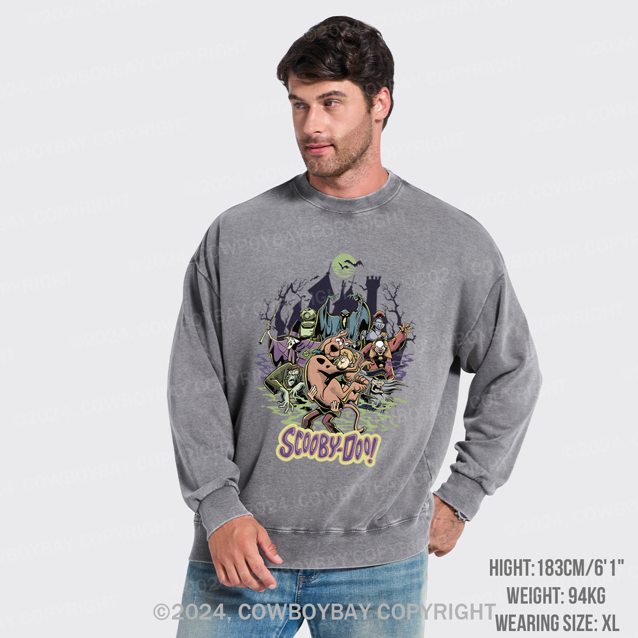 Retro Halloween Vintage Washed Sweatshirts