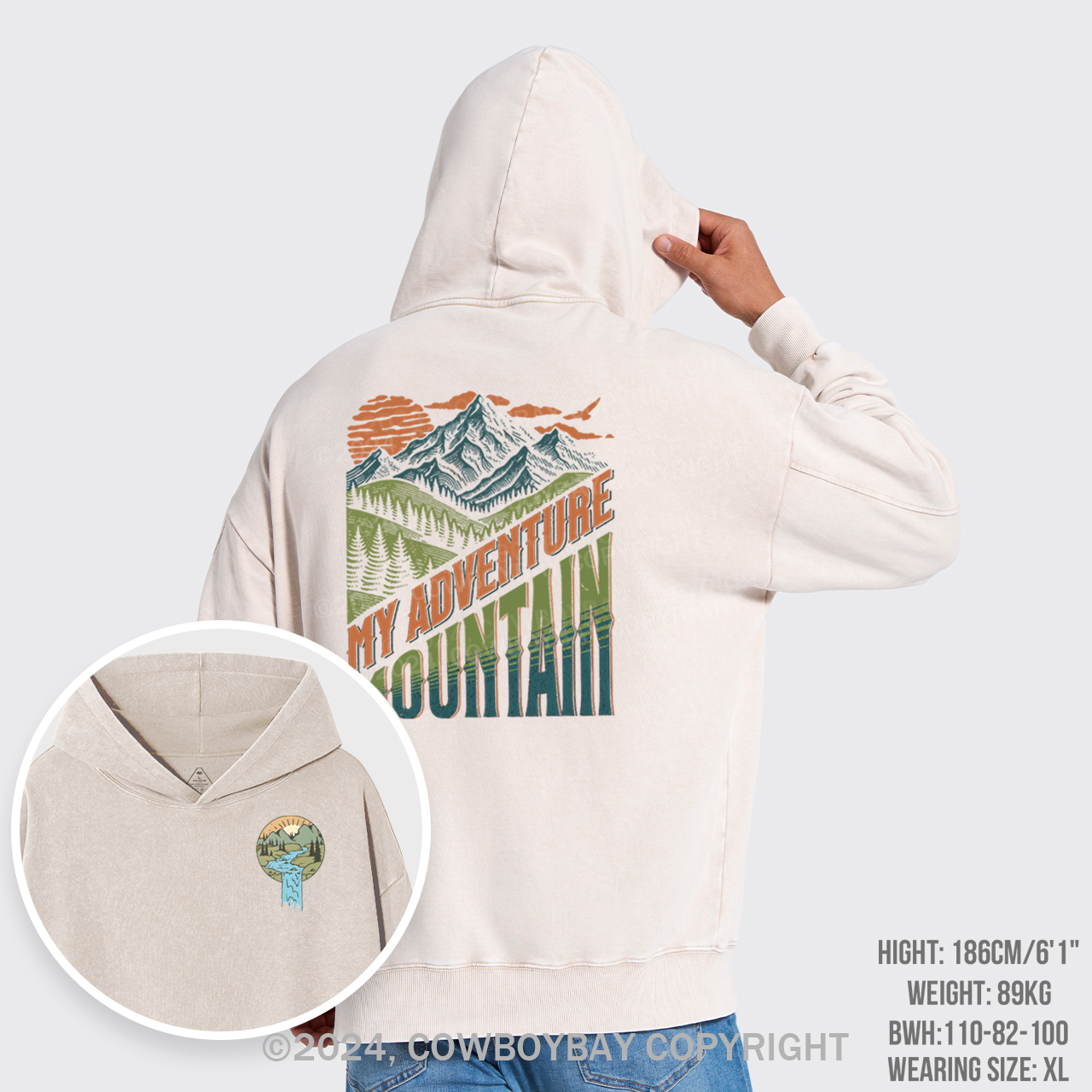 Sunrise River Forest Garment-Dye Hoodies