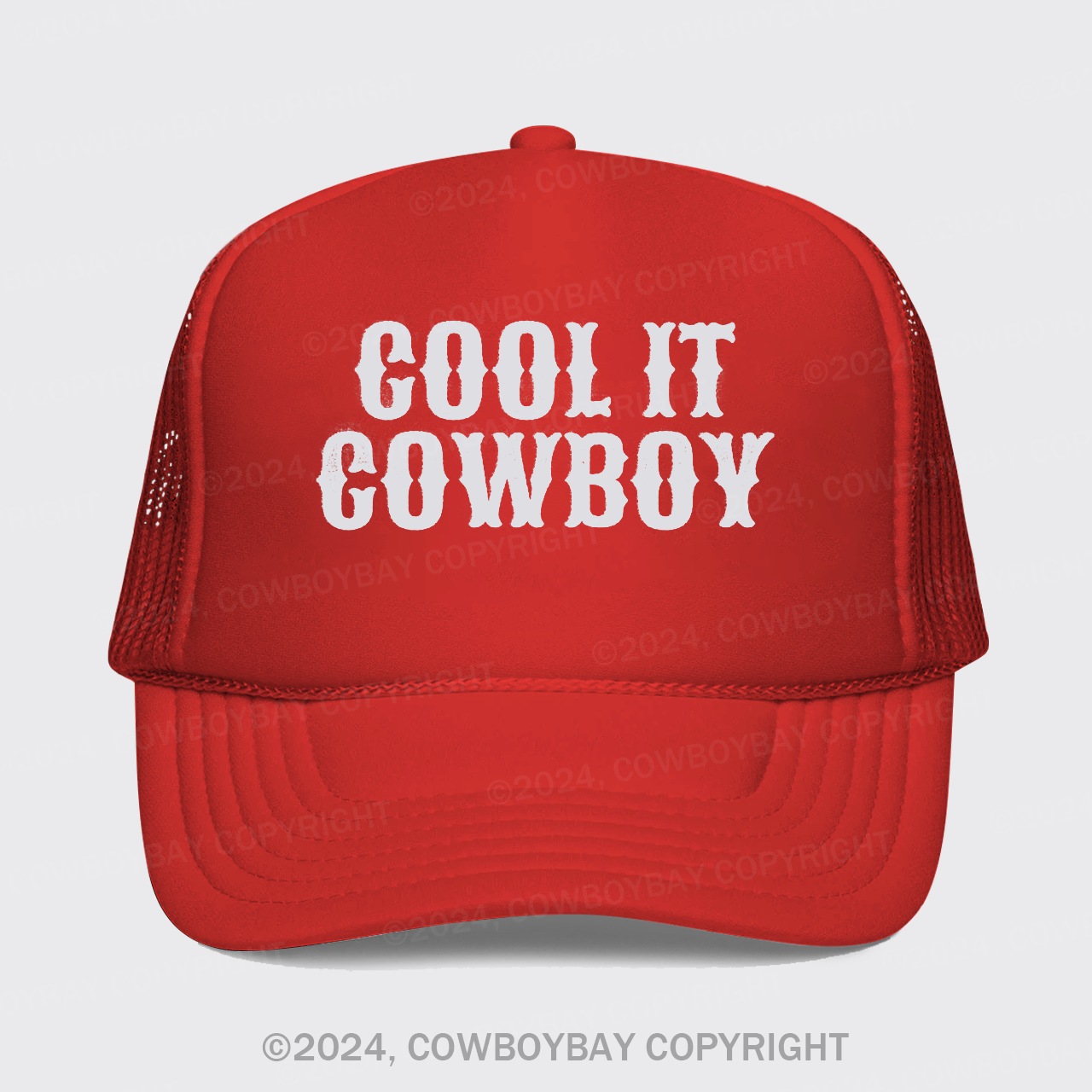 Cool It Cowboy Embroidered Trucker Hat
