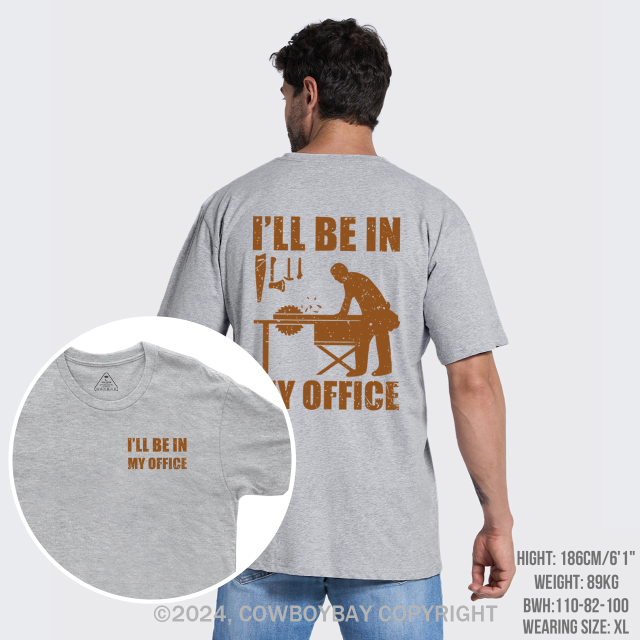 I'll Be In My Office Funny Woodworking Carpenter T-Shirts