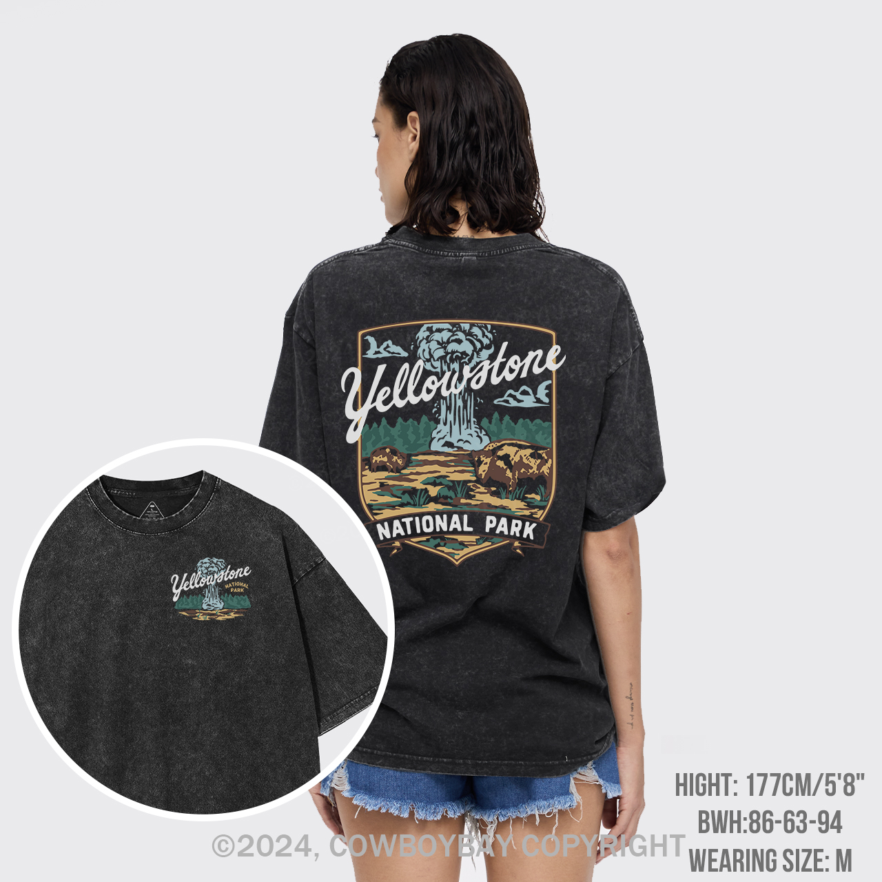 Yellowstone Vintage Illustration Garment-dye Tees