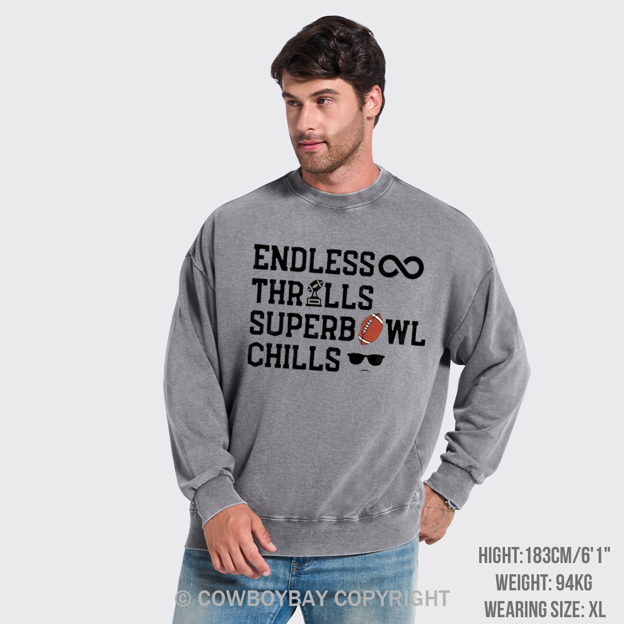 Super Bowl Washed Sweatshirts