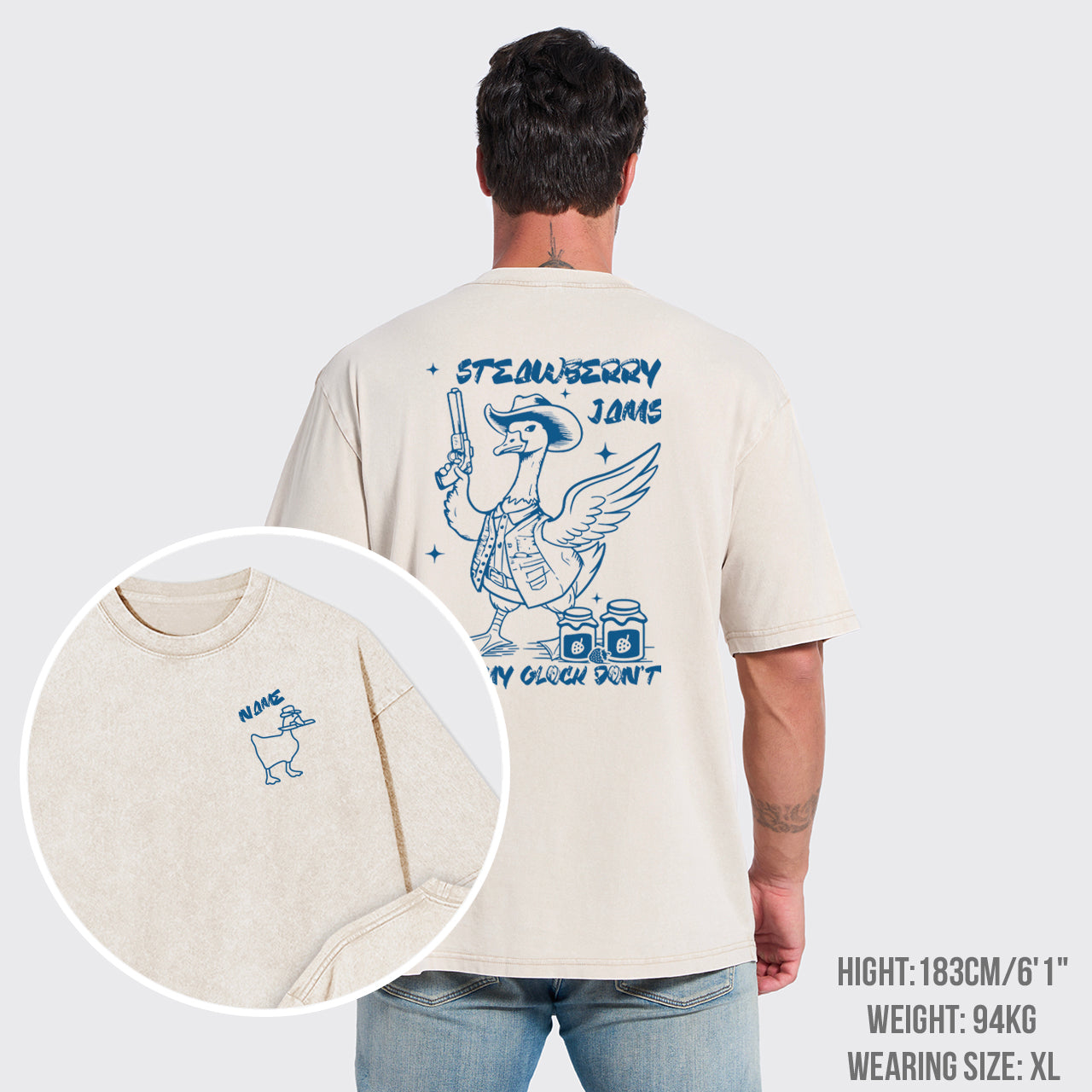 Personalized Strawberry Jam Goose Garment-dye Tees