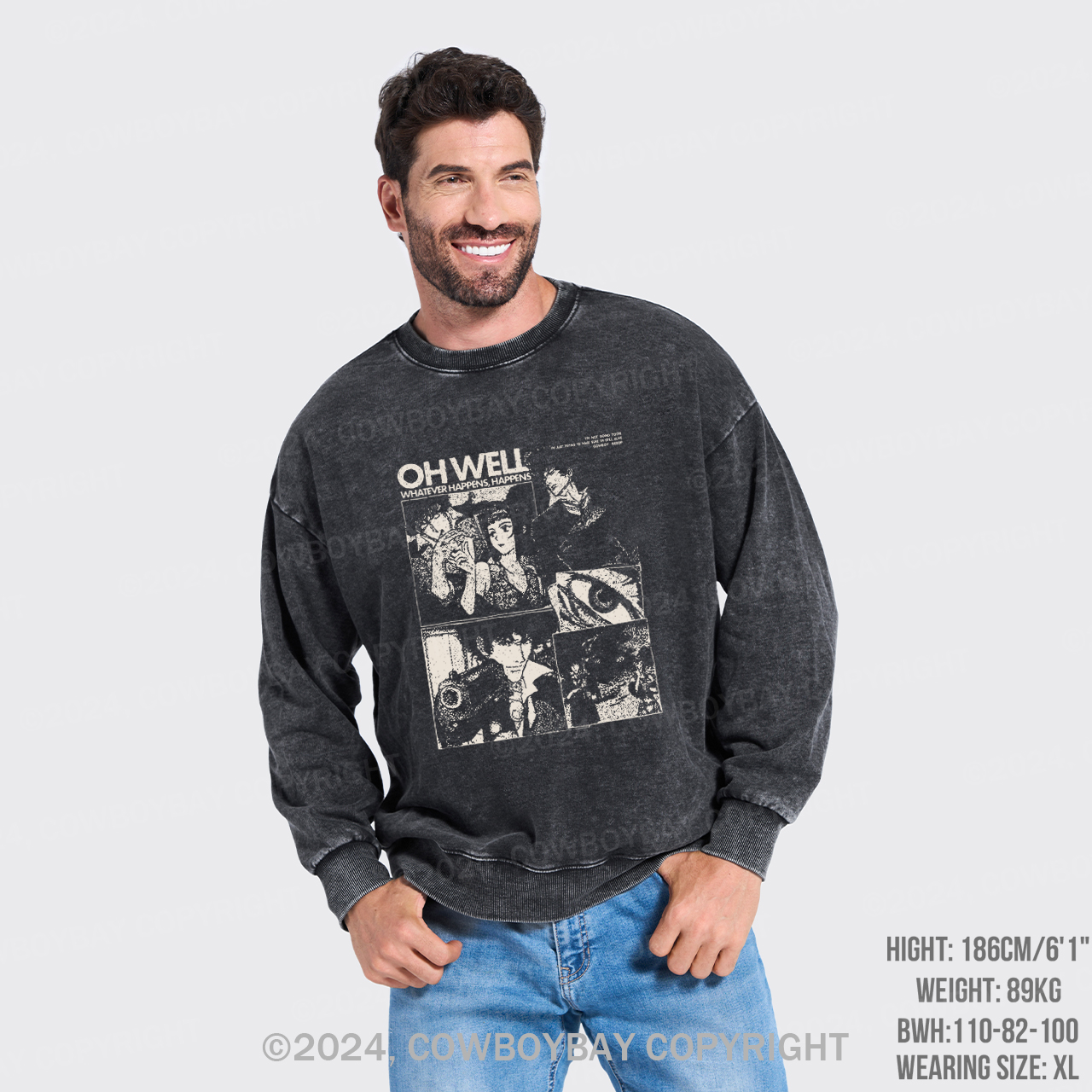 Cowboy Bebop Washed Sweatshirts