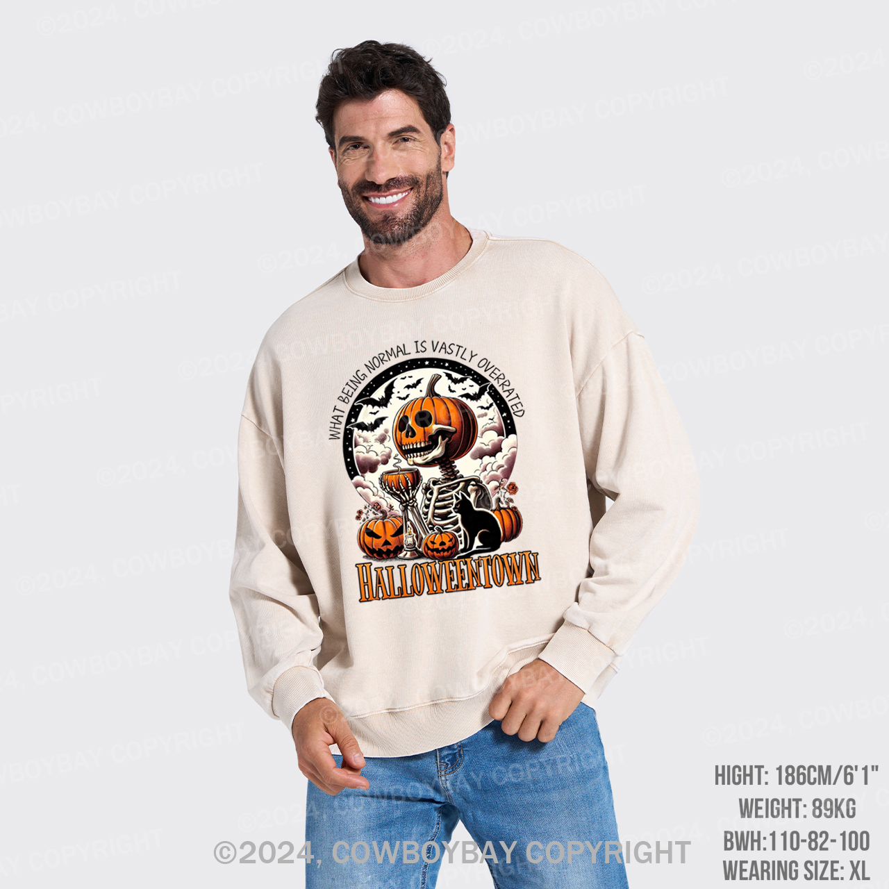 Halloweentown Spooky Vibes Washed Sweatshirts