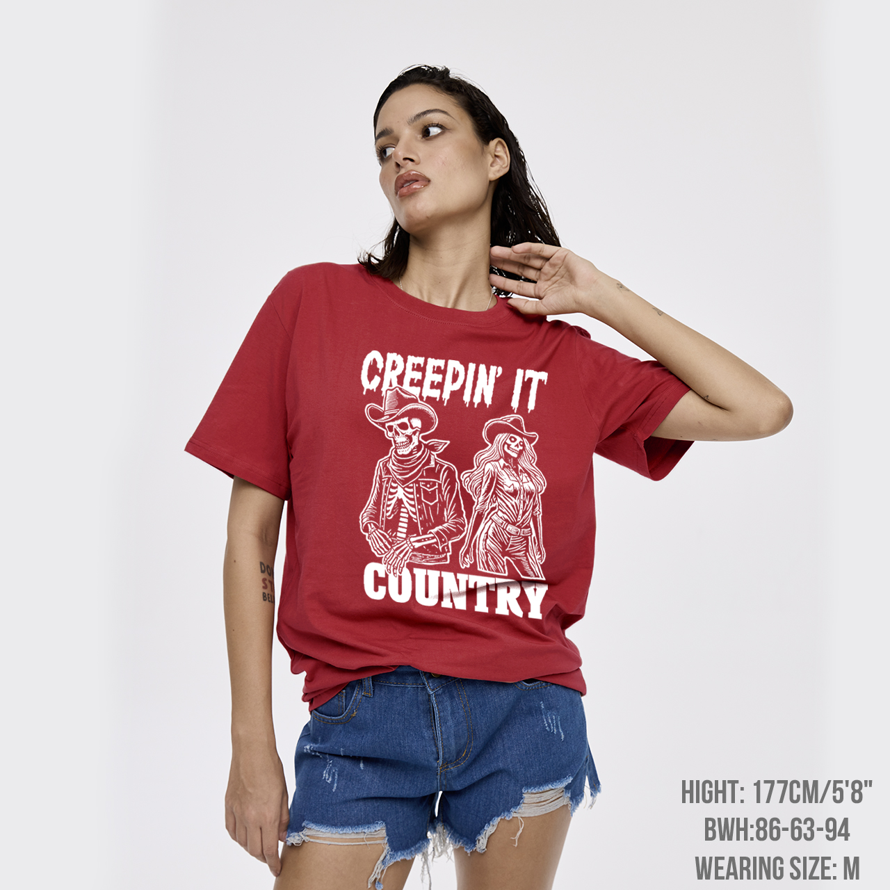 Creepin' It Cowboy Skeleton Cowgirl Ghost T-Shirts