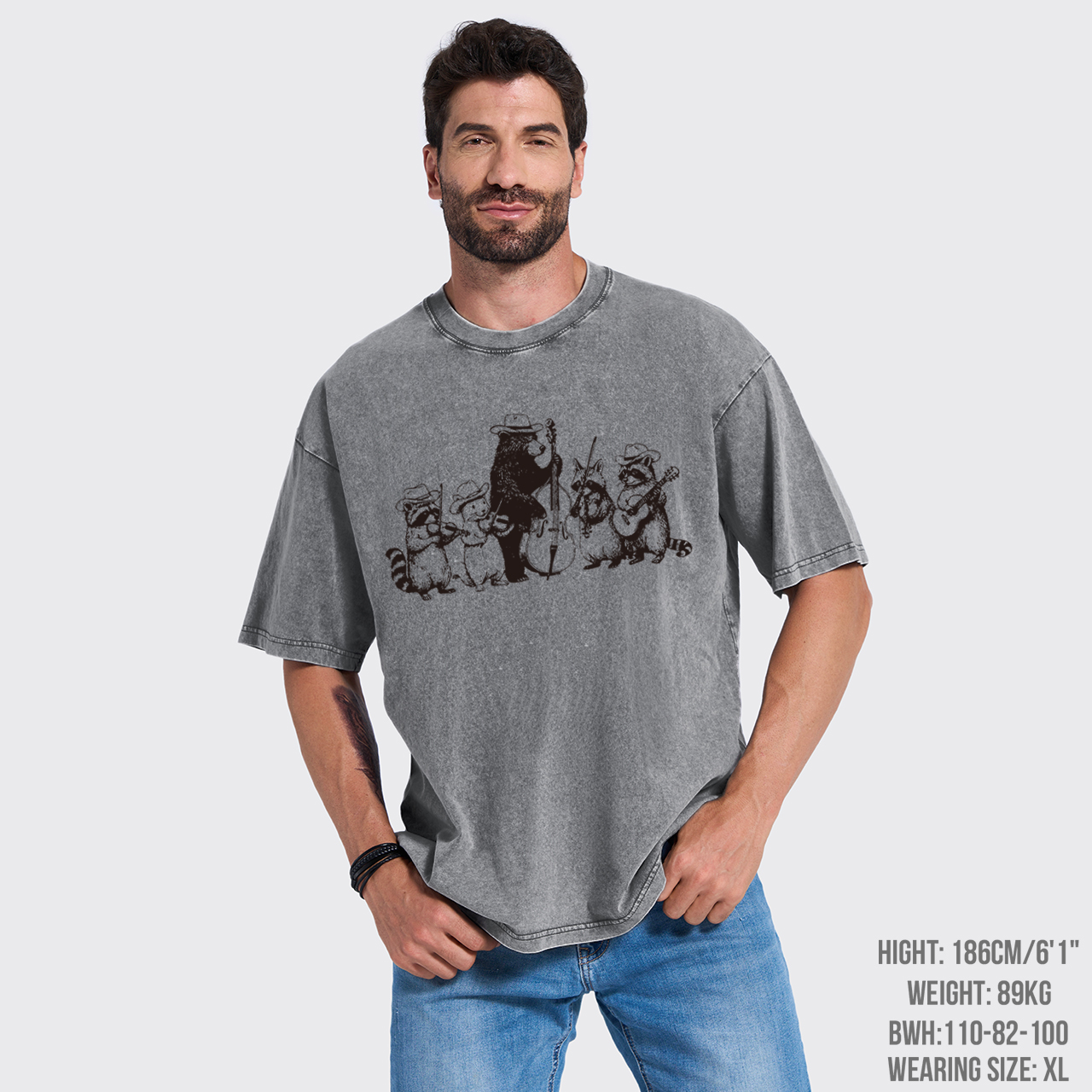 Animal Band Vintage Country Music Garment-dye Tees
