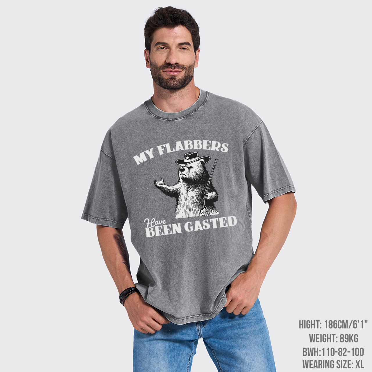 Dark Humer All of My Flabbers Are Gasted Garment-dye Tees