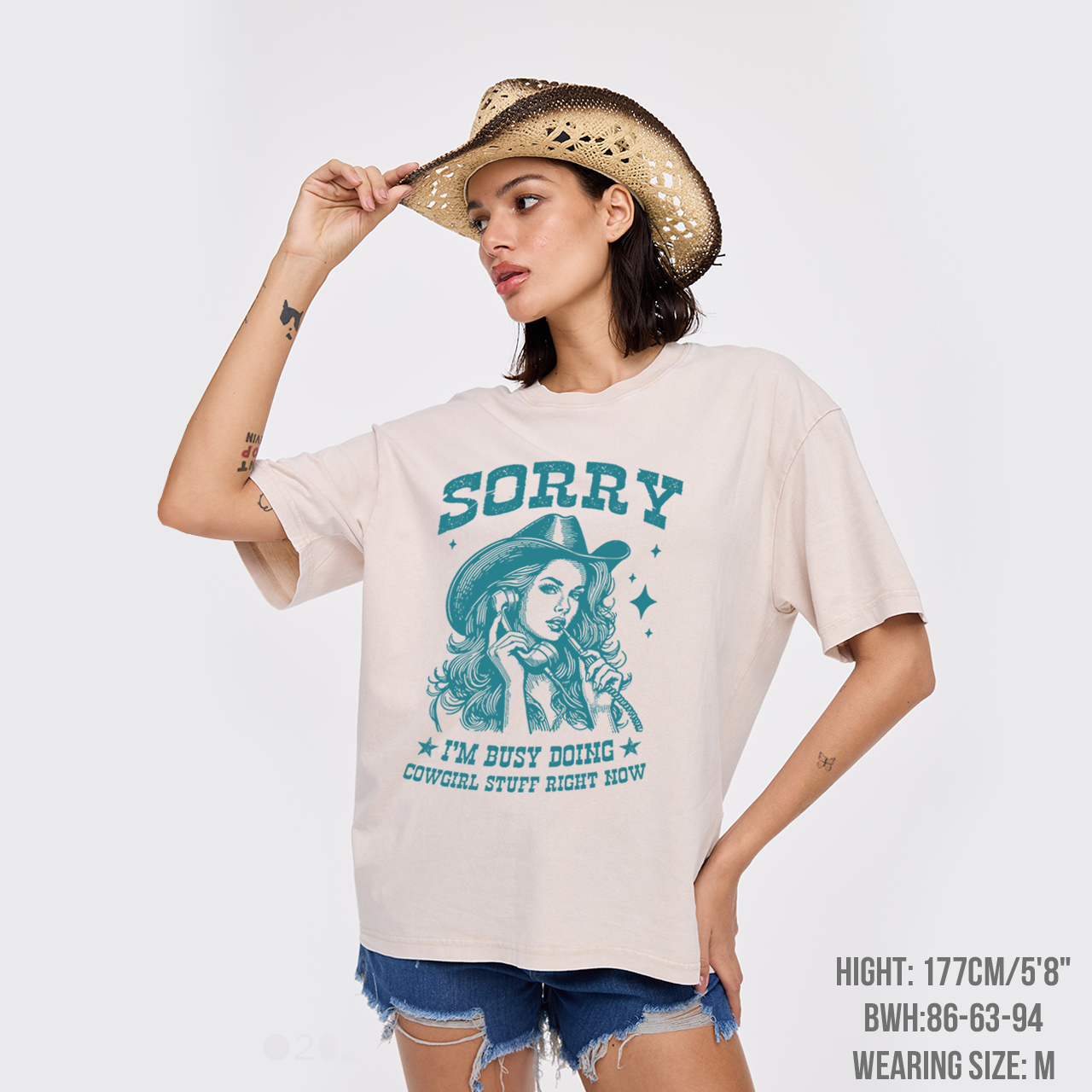 Sorry I'm Busy Doing Cowgirl Stuff Right Now Garment-dye Tees