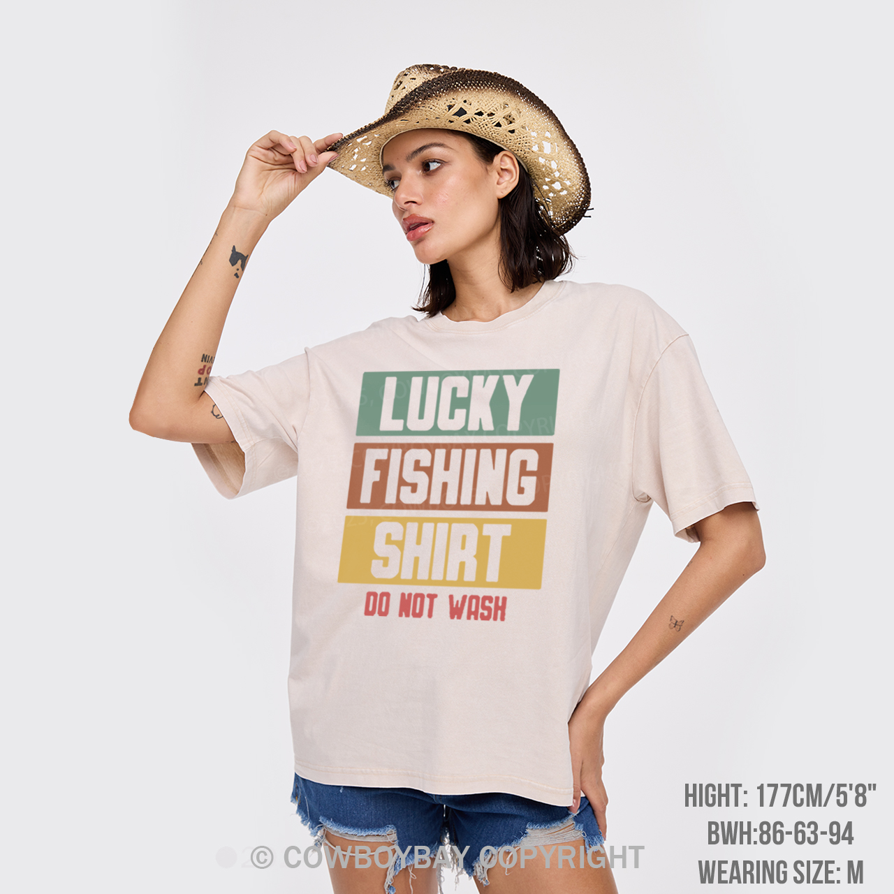 Lucky Fishing Shirt Do Not Wash Garment-dye Tees