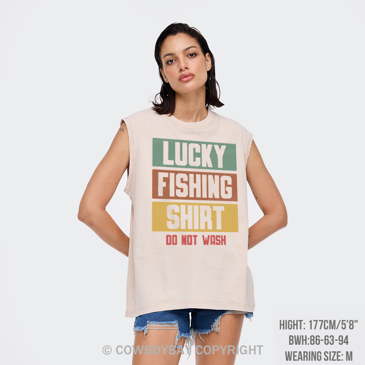 Lucky Fishing Shirt Do Not Wash Washed Tanks