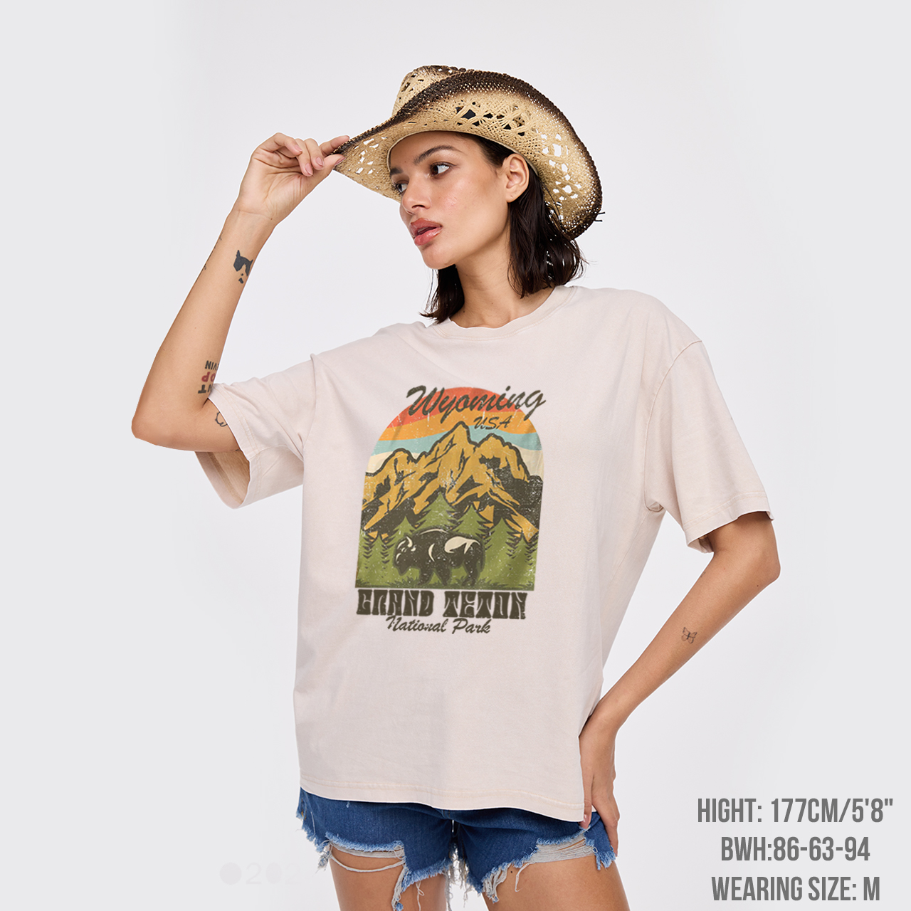 Grand Teton National Park Hiking Garment-dye Tees