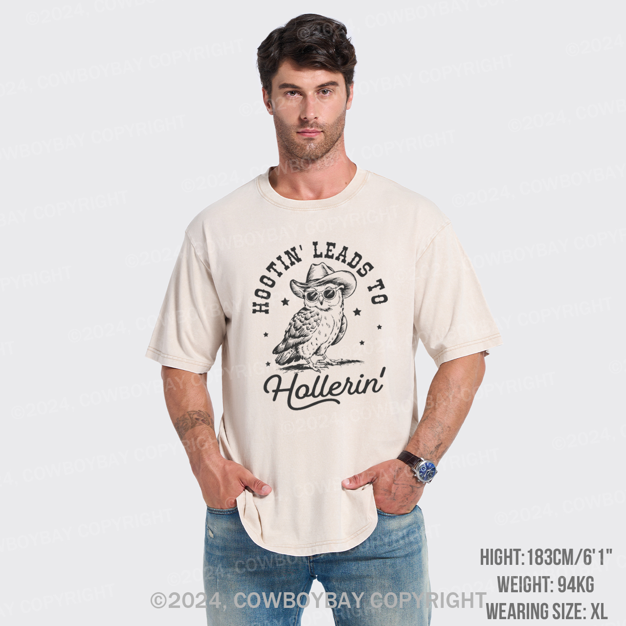 Hootin' Leads To Hollerin Garment-dye Tees