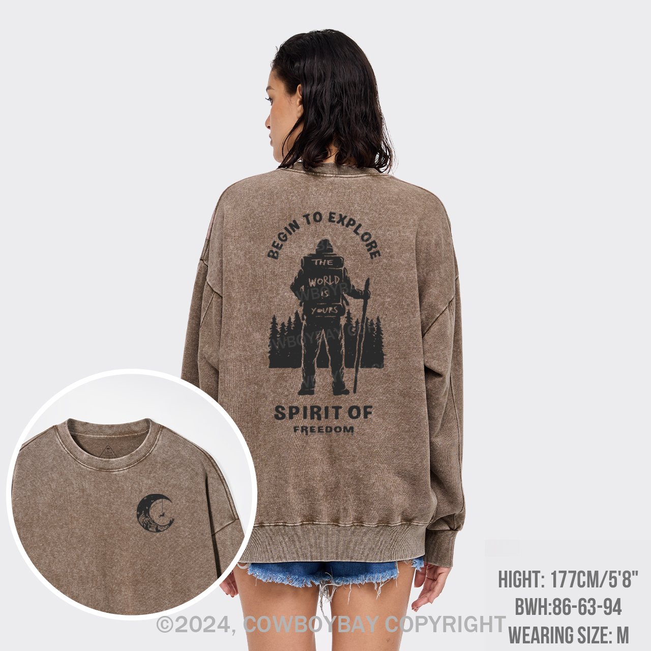 Climber's Sky Washed Sweatshirts